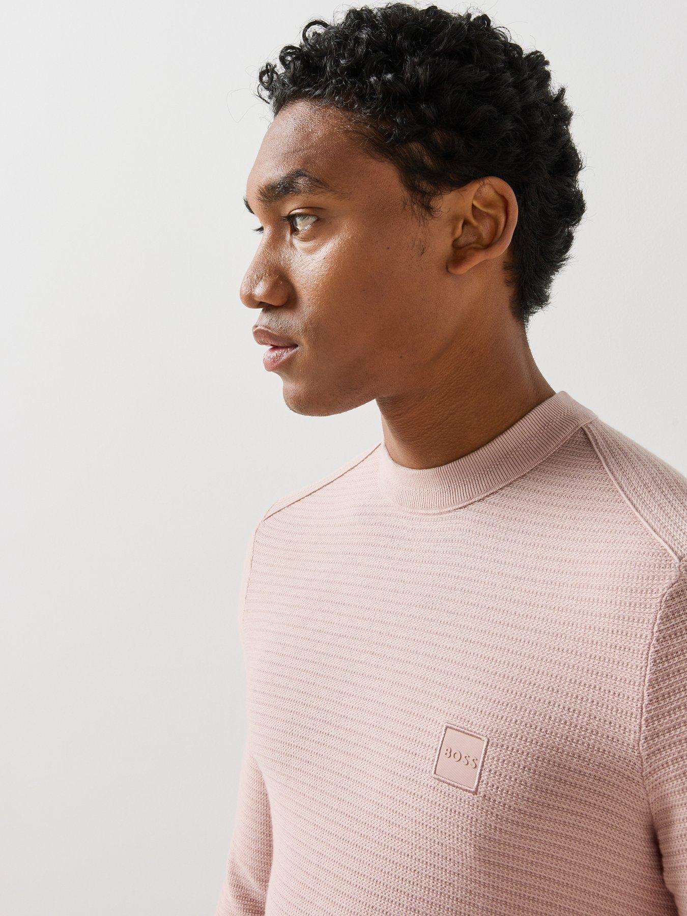 Image 4 of 6 of BOSS Anion Crew Knitted Jumpers - Pink