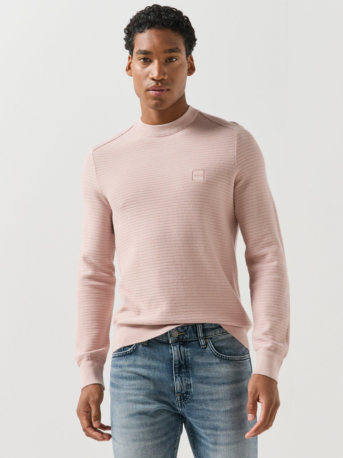 Image 5 of 6 of BOSS Anion Crew Knitted Jumpers - Pink