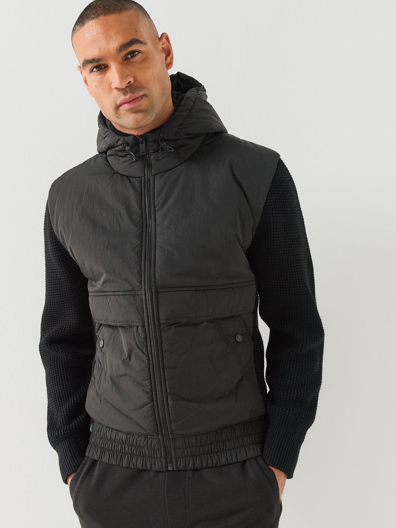 Image 1 of 5 of BOSS Boss Kobrydo Knitted Hybrid Jacket - Black