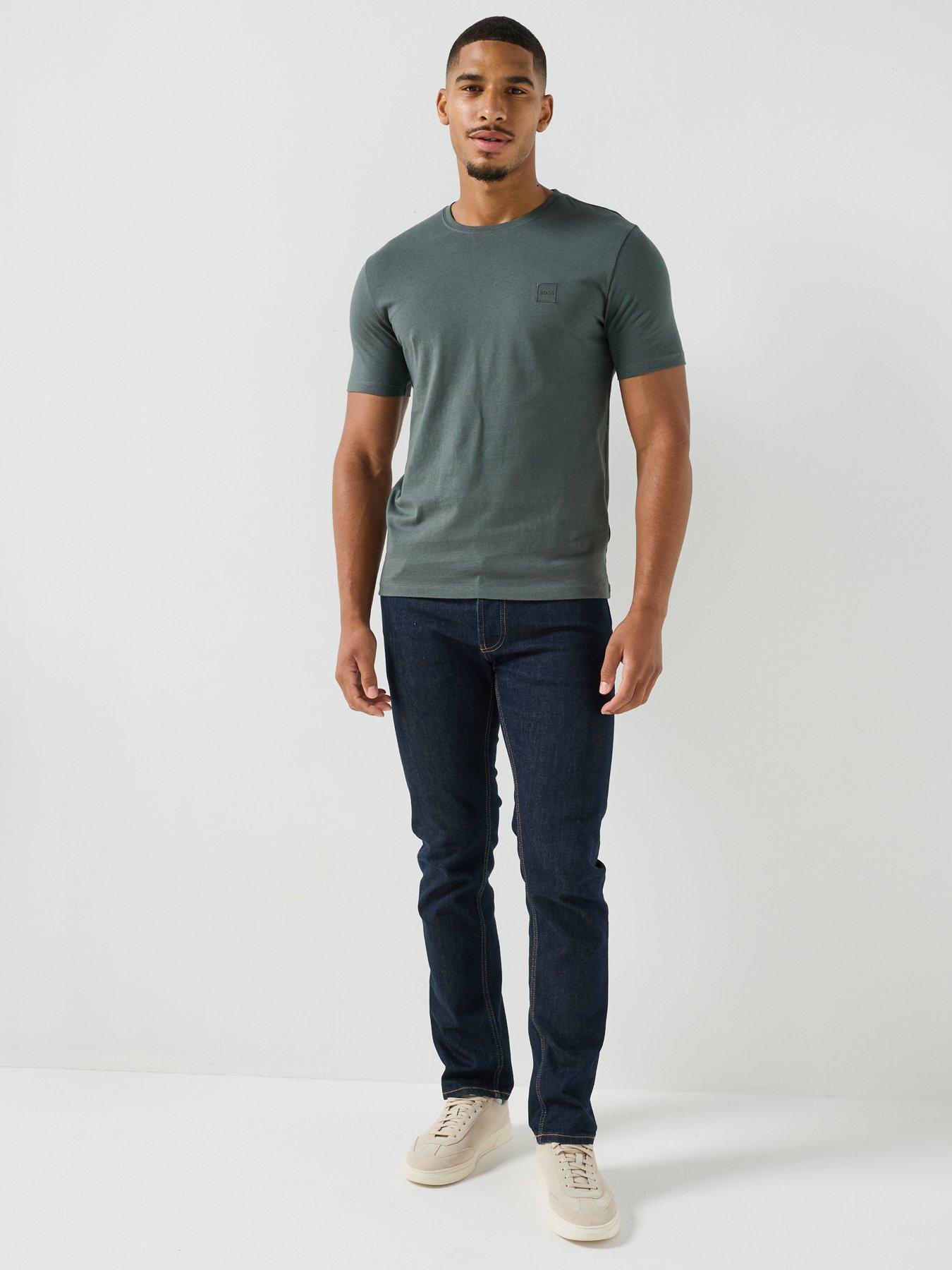 Image 3 of 6 of BOSS Tales Tonal Logo Relaxed Fit T-Shirt - Green