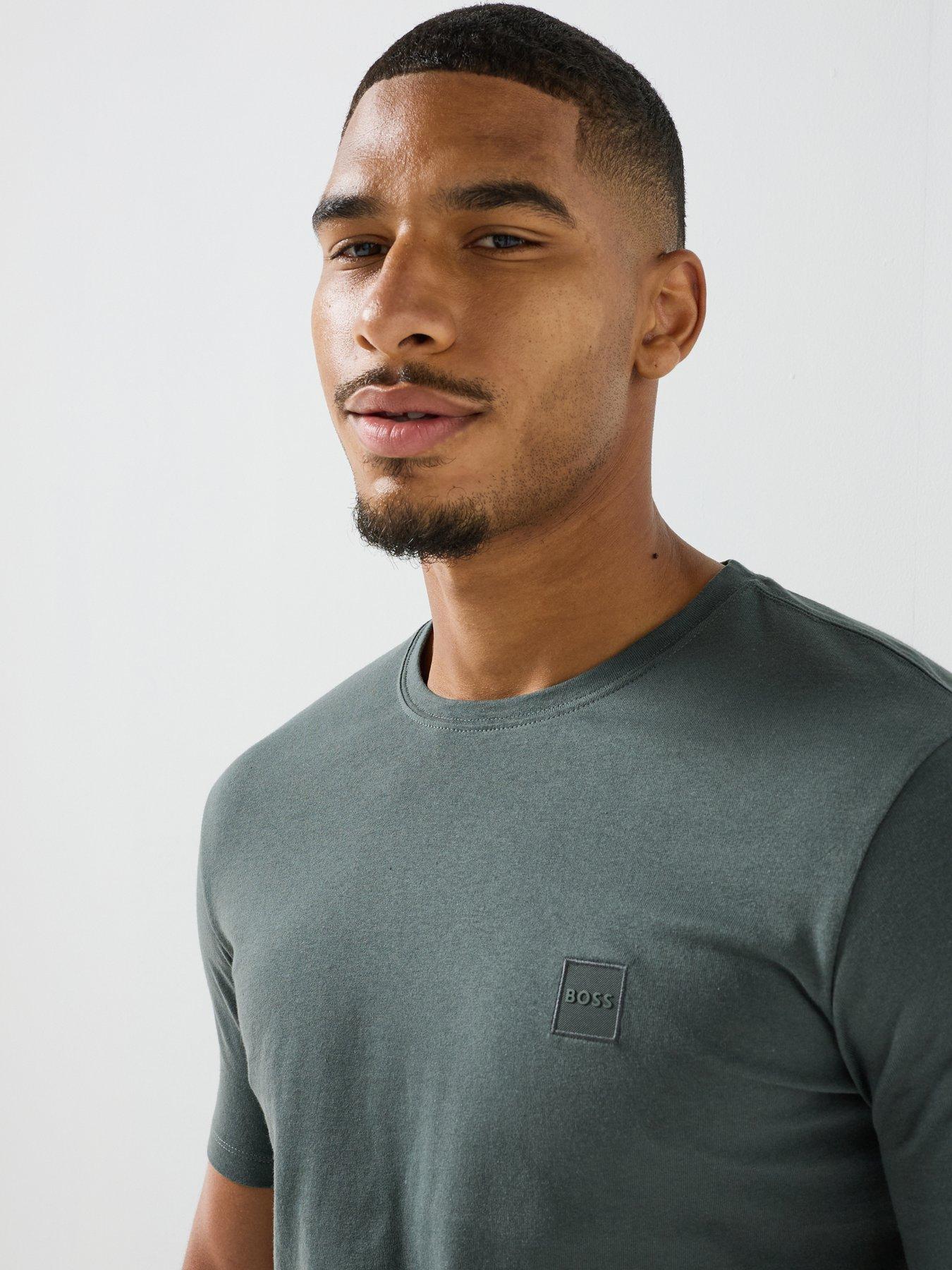 Image 5 of 6 of BOSS Tales Tonal Logo Relaxed Fit T-Shirt - Green