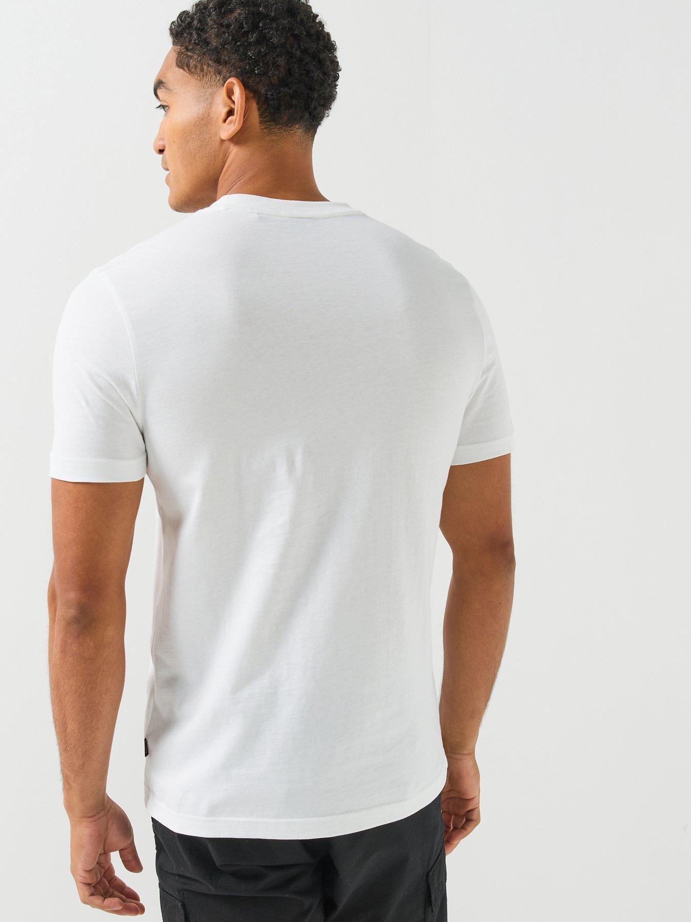 Image 2 of 6 of BOSS Boss Te_Being Bat Graphic Regular Fit T-Shirt - White