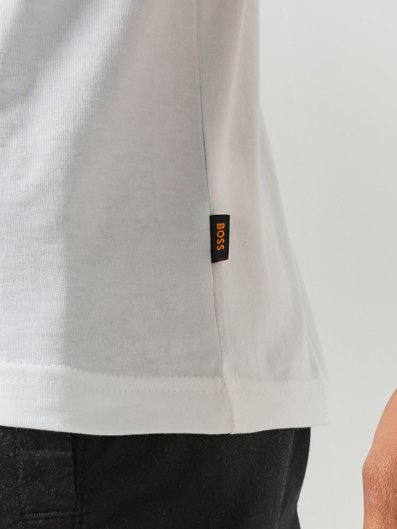 Image 6 of 6 of BOSS Boss Te_Being Bat Graphic Regular Fit T-Shirt - White
