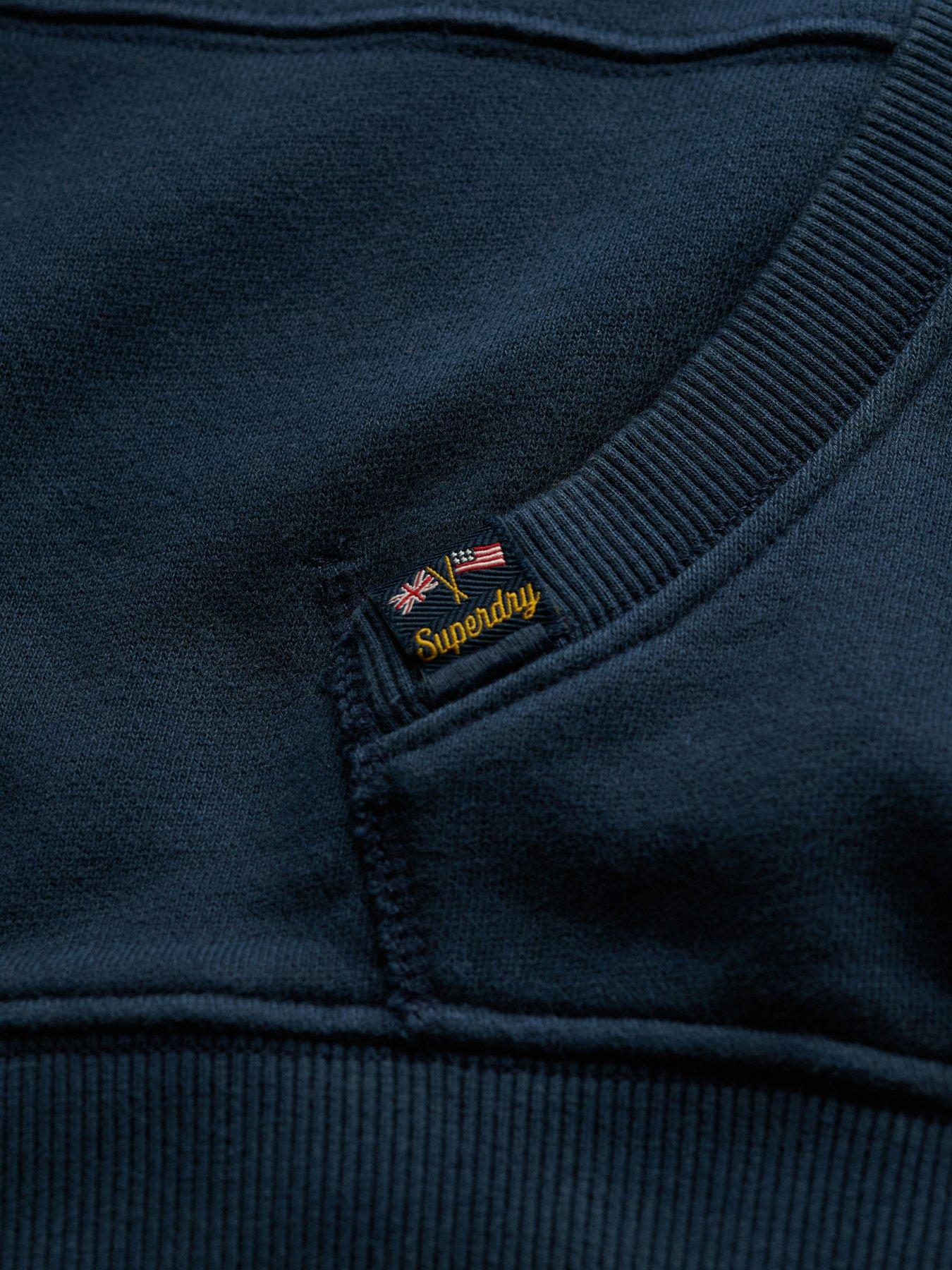 Image 5 of 6 of Superdry Womens Athletic Essentials Varsity Relaxed Fit Hoodie - Blue