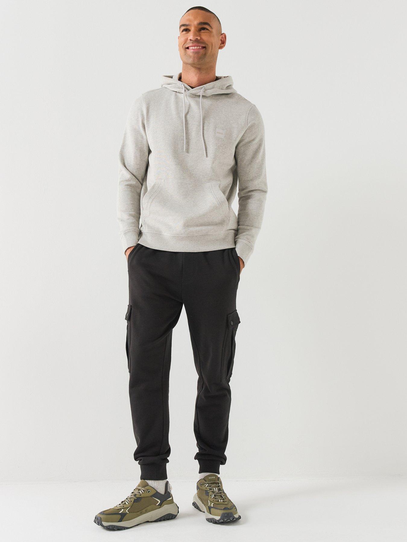 Image 3 of 5 of BOSS Mens Wetalk Tonal Logo Overhead Hoodie - Grey