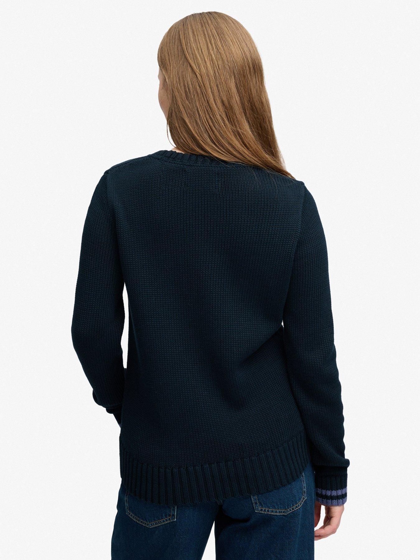 Image 2 of 7 of Superdry Statement Cable Flag Knit