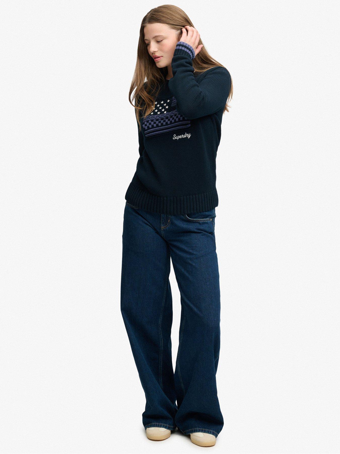 Image 3 of 7 of Superdry Statement Cable Flag Knit