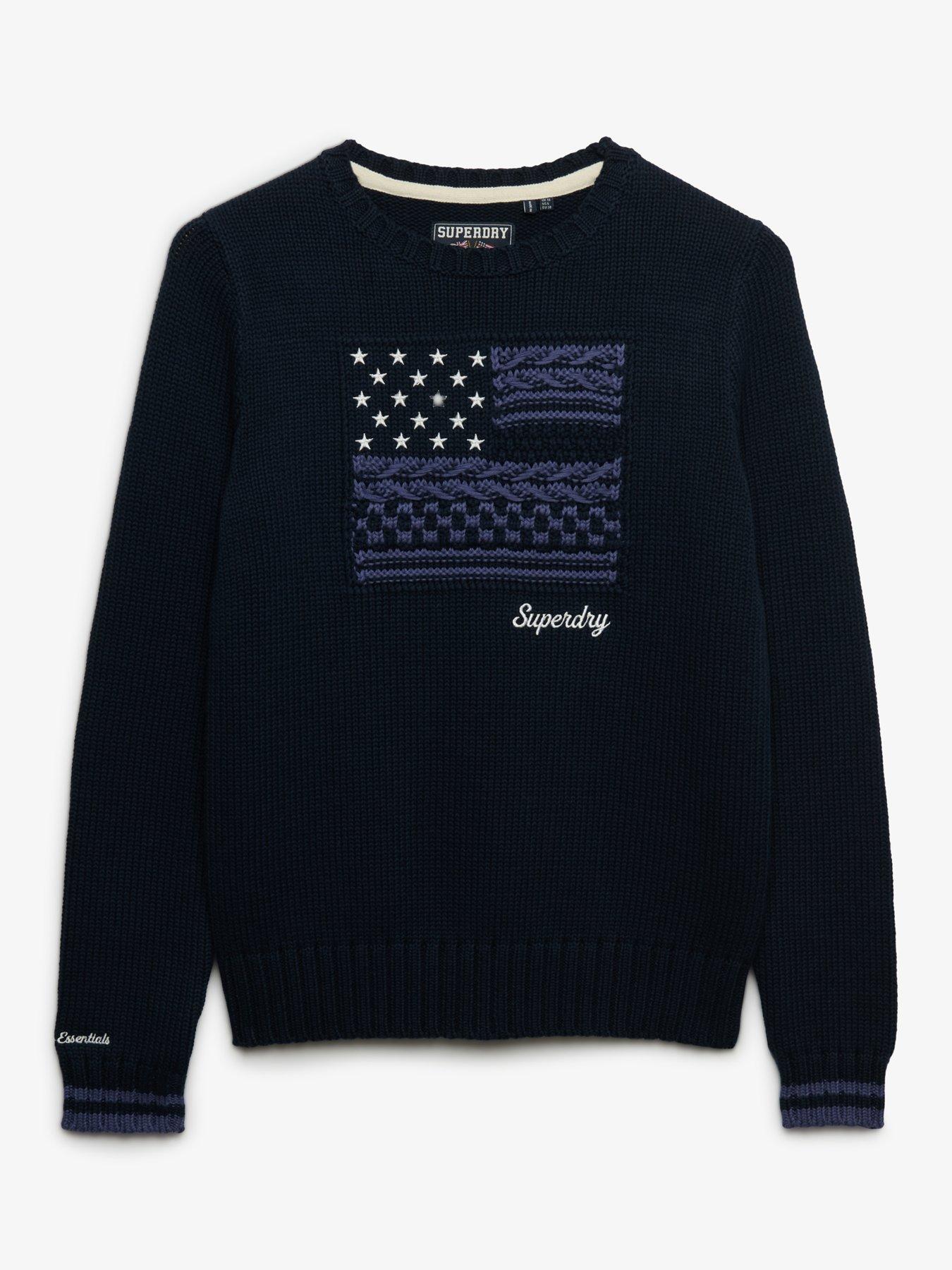 Image 7 of 7 of Superdry Statement Cable Flag Knit