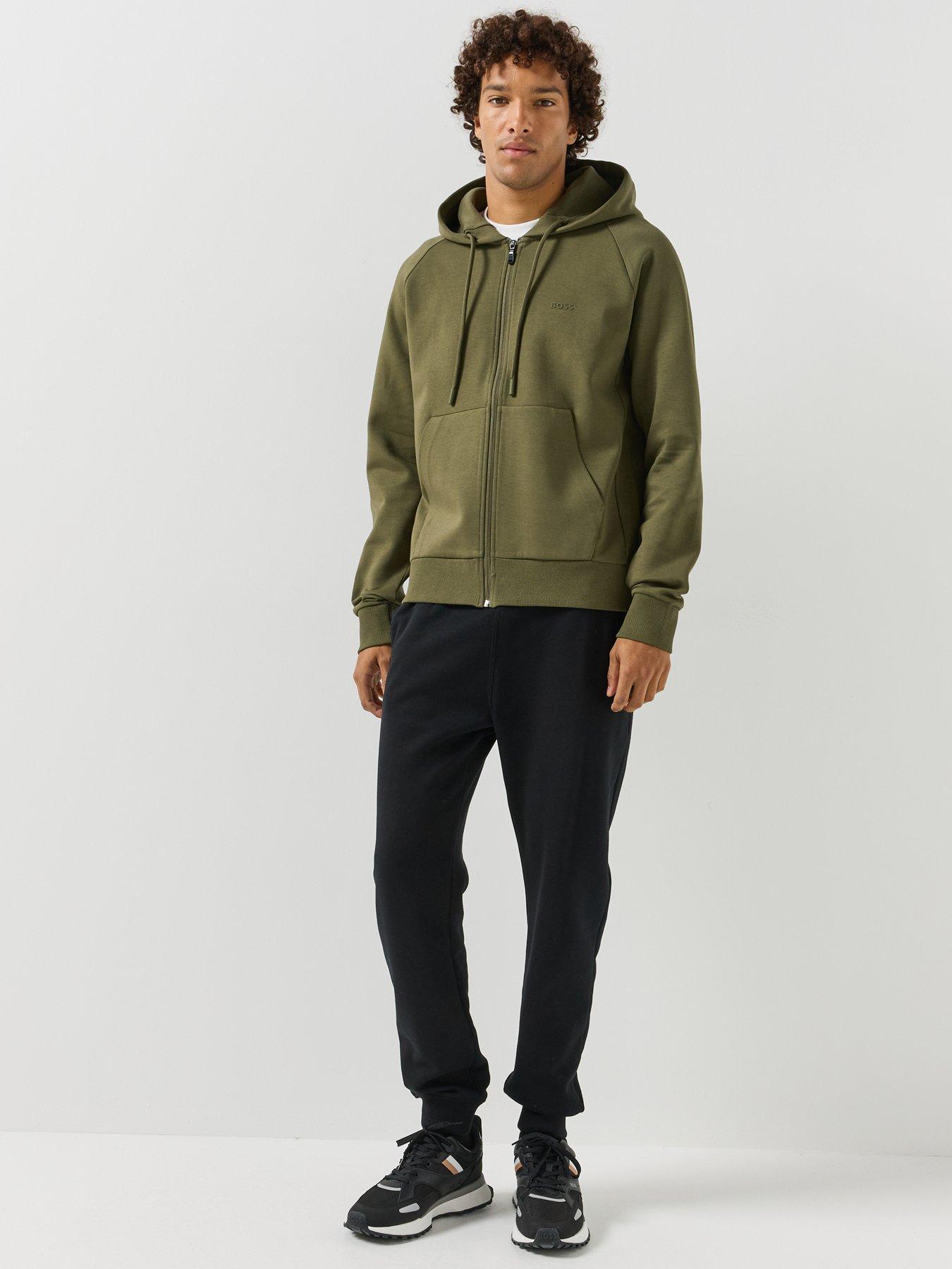 Image 3 of 5 of BOSS Boss Saggy Ful Zip Hoodie - Green