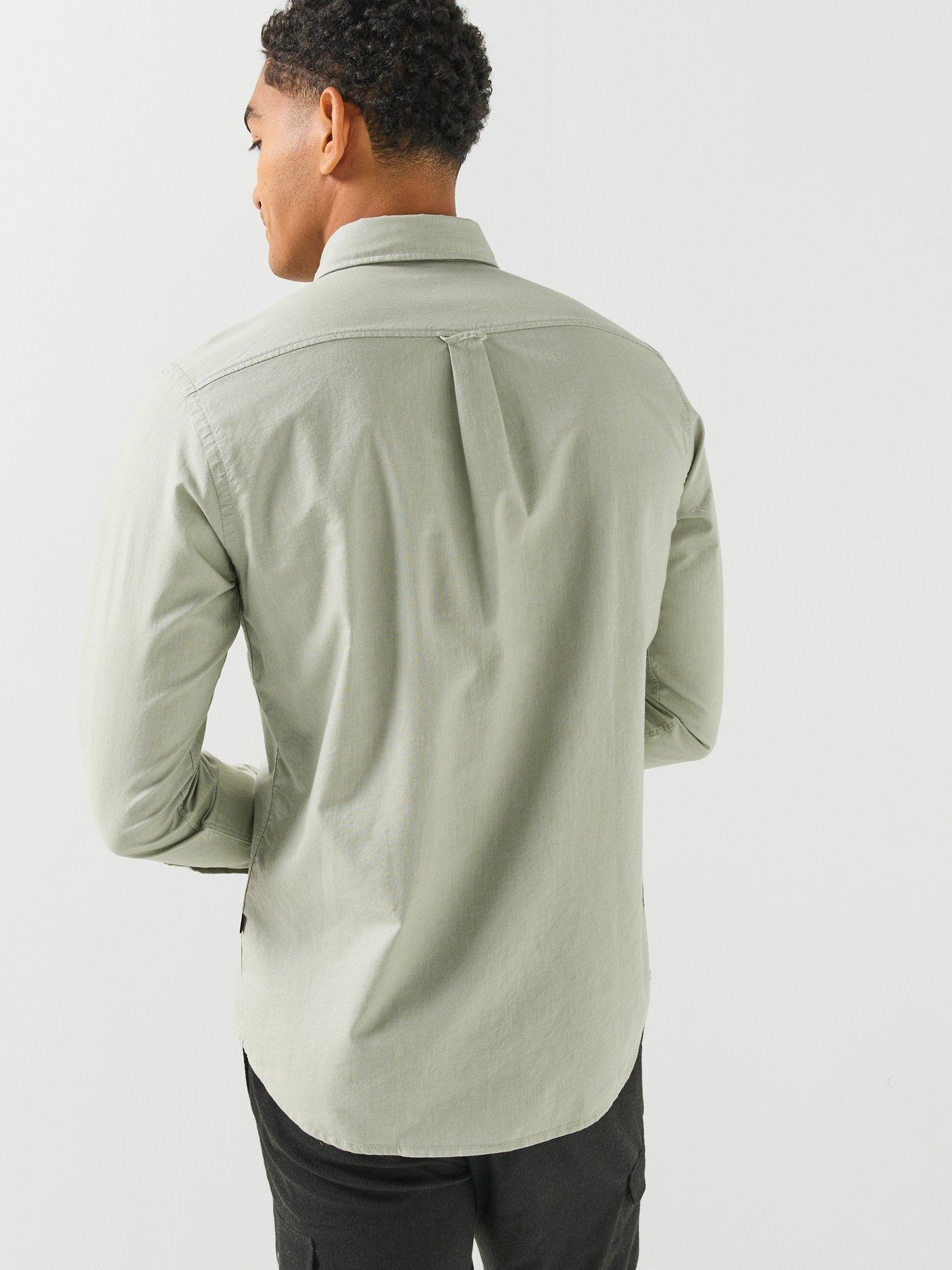 Image 2 of 6 of BOSS Rickert Button Down Regular Fit Oxford Shirt - Light Green