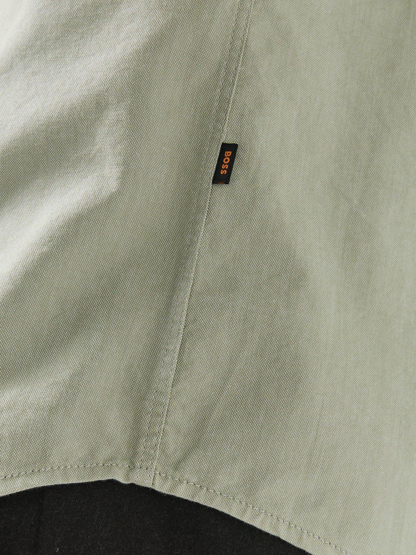 Image 6 of 6 of BOSS Rickert Button Down Regular Fit Oxford Shirt - Light Green