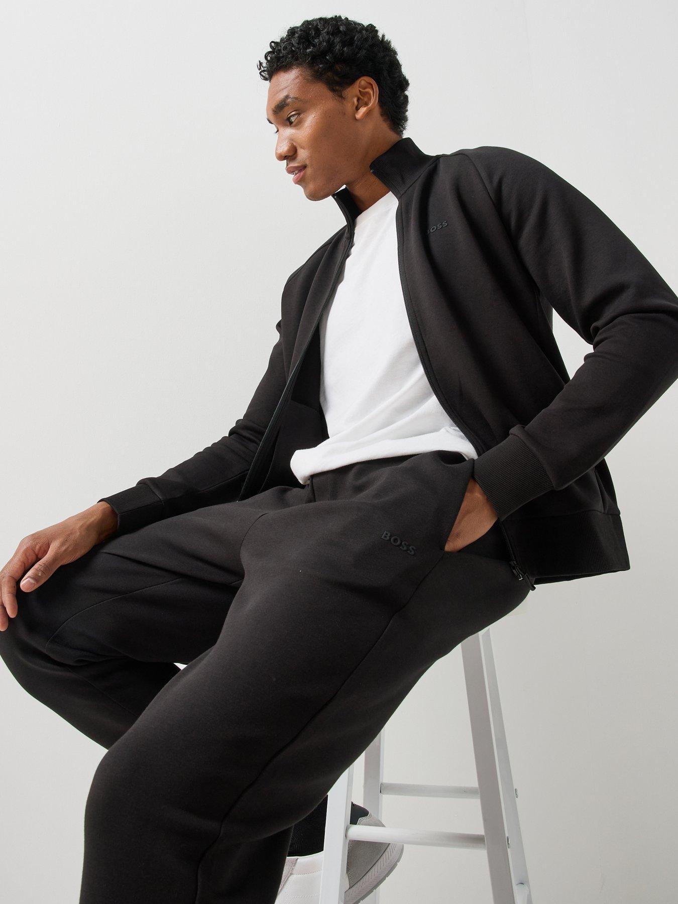 Image 4 of 6 of BOSS Mens Hadiko Relaxed Fit Jogging Bottoms - Black