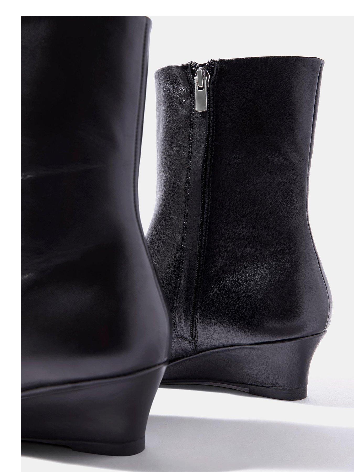 Image 3 of 4 of Mint Velvet Wedge Ankle Boots - Black