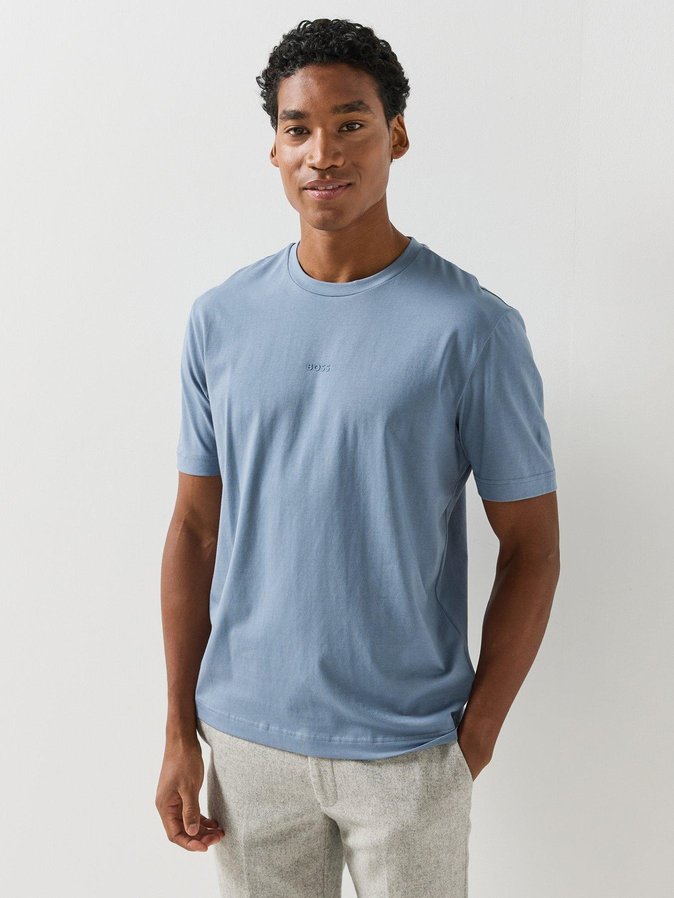 Image 1 of 5 of BOSS Mens Tchup Logo T-Shirt - Blue