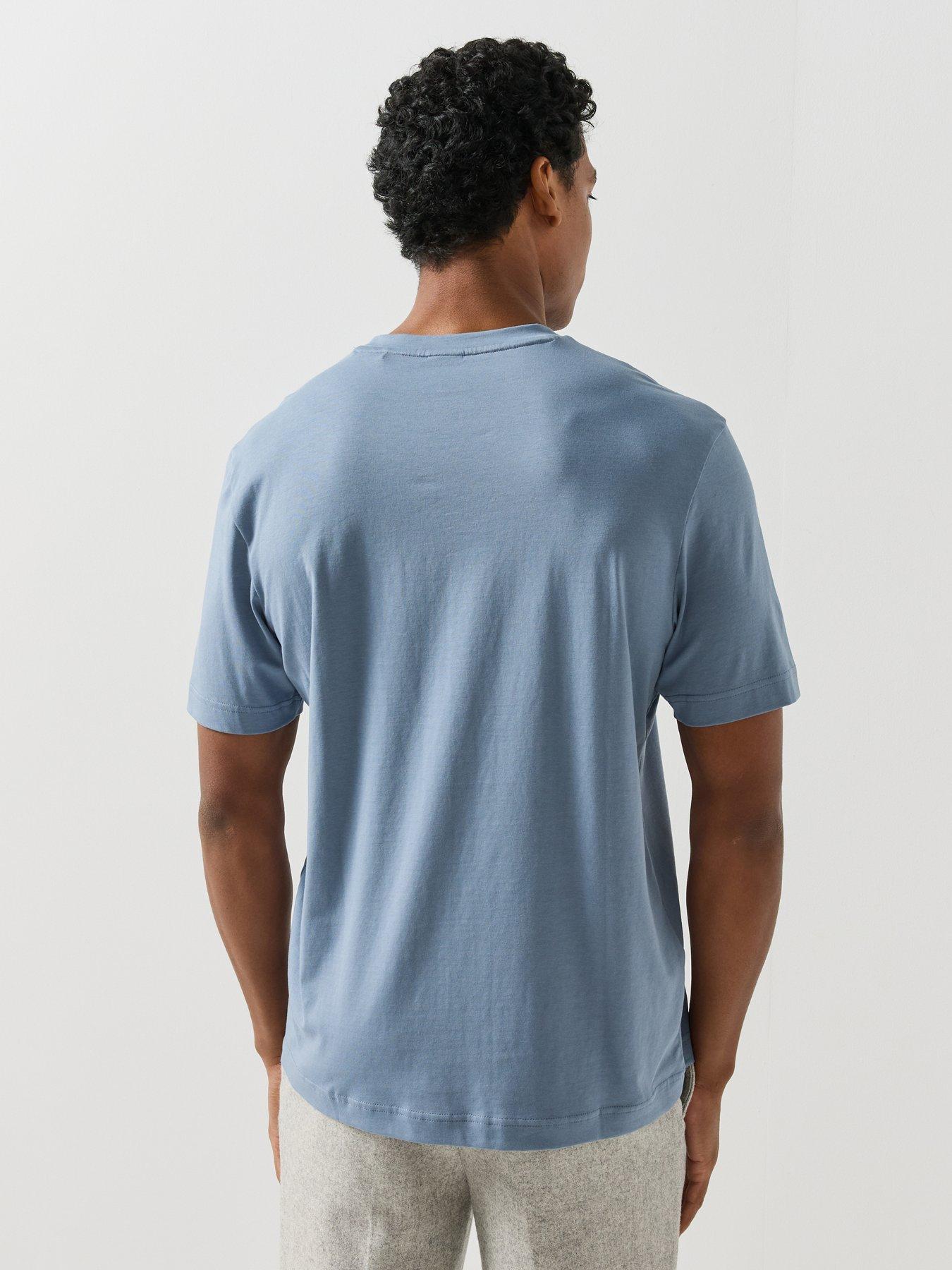 Image 2 of 5 of BOSS Mens Tchup Logo T-Shirt - Blue