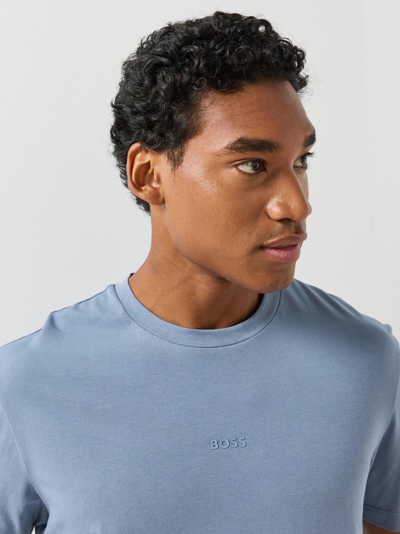 Image 4 of 5 of BOSS Mens Tchup Logo T-Shirt - Blue