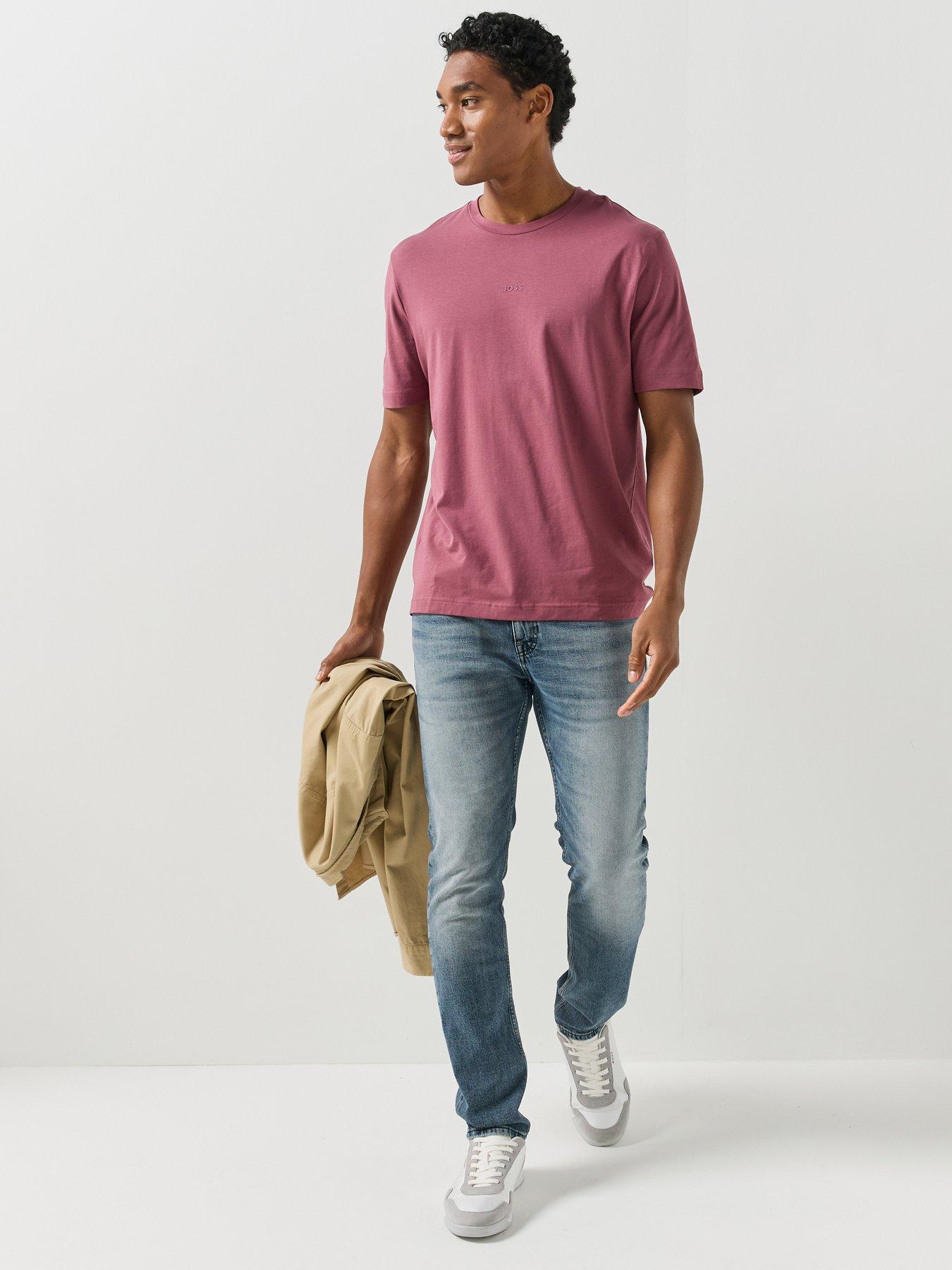 Image 3 of 5 of BOSS Mens Tchup Logo T-Shirt - Red