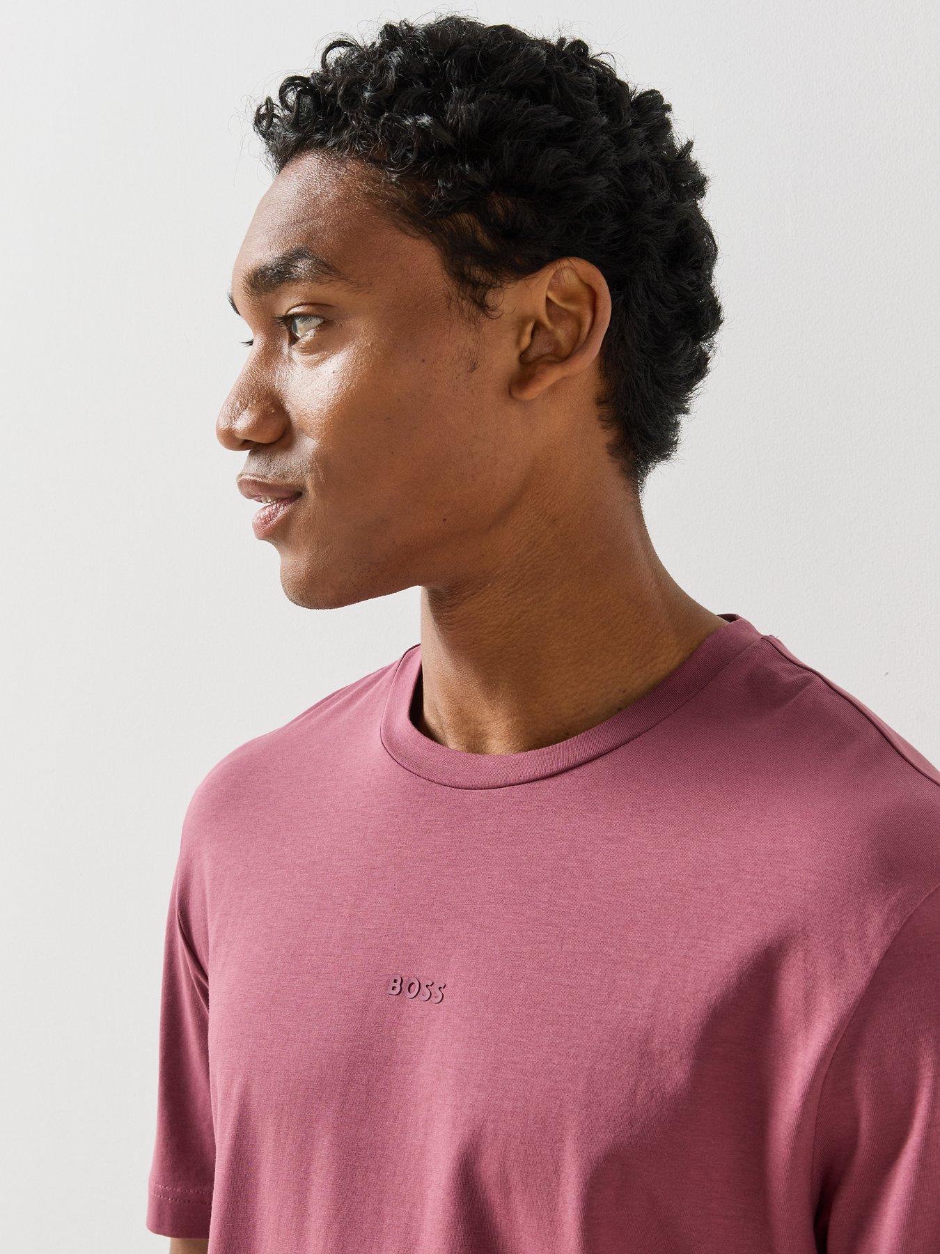 Image 4 of 5 of BOSS Mens Tchup Logo T-Shirt - Red