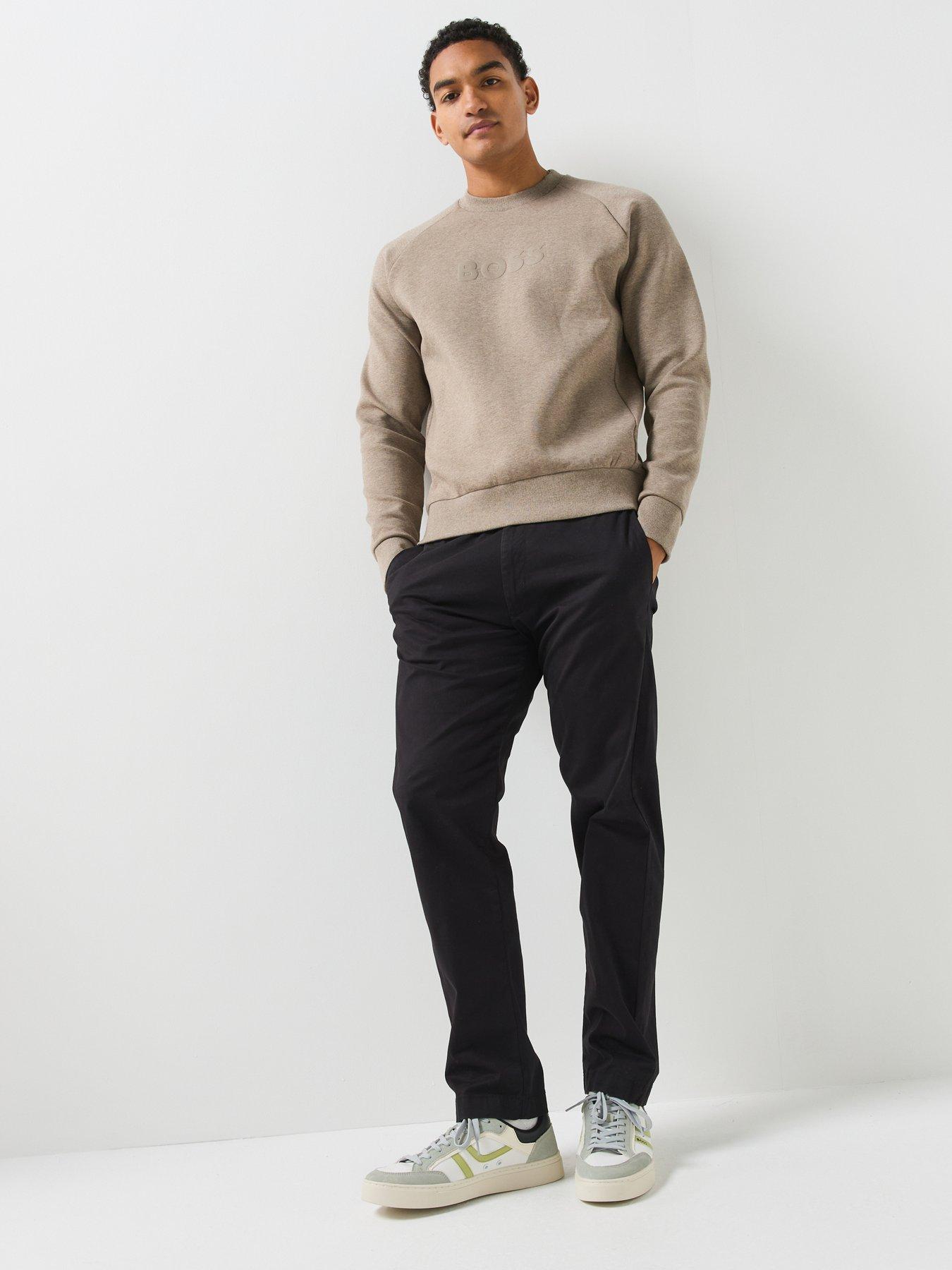Image 3 of 6 of BOSS Salbo Chest Logo Crew Sweat - Brown