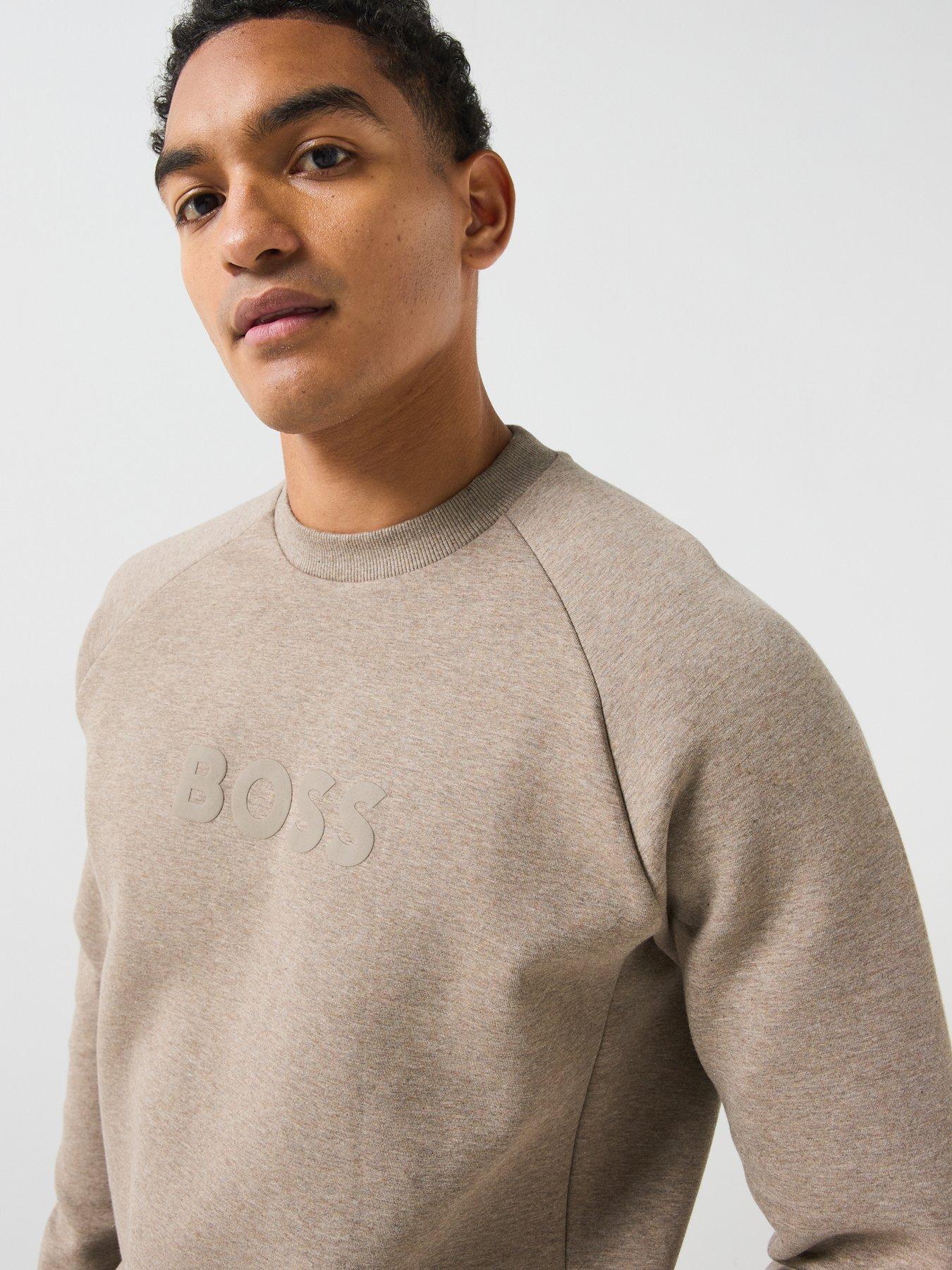 Image 6 of 6 of BOSS Salbo Chest Logo Crew Sweat - Brown