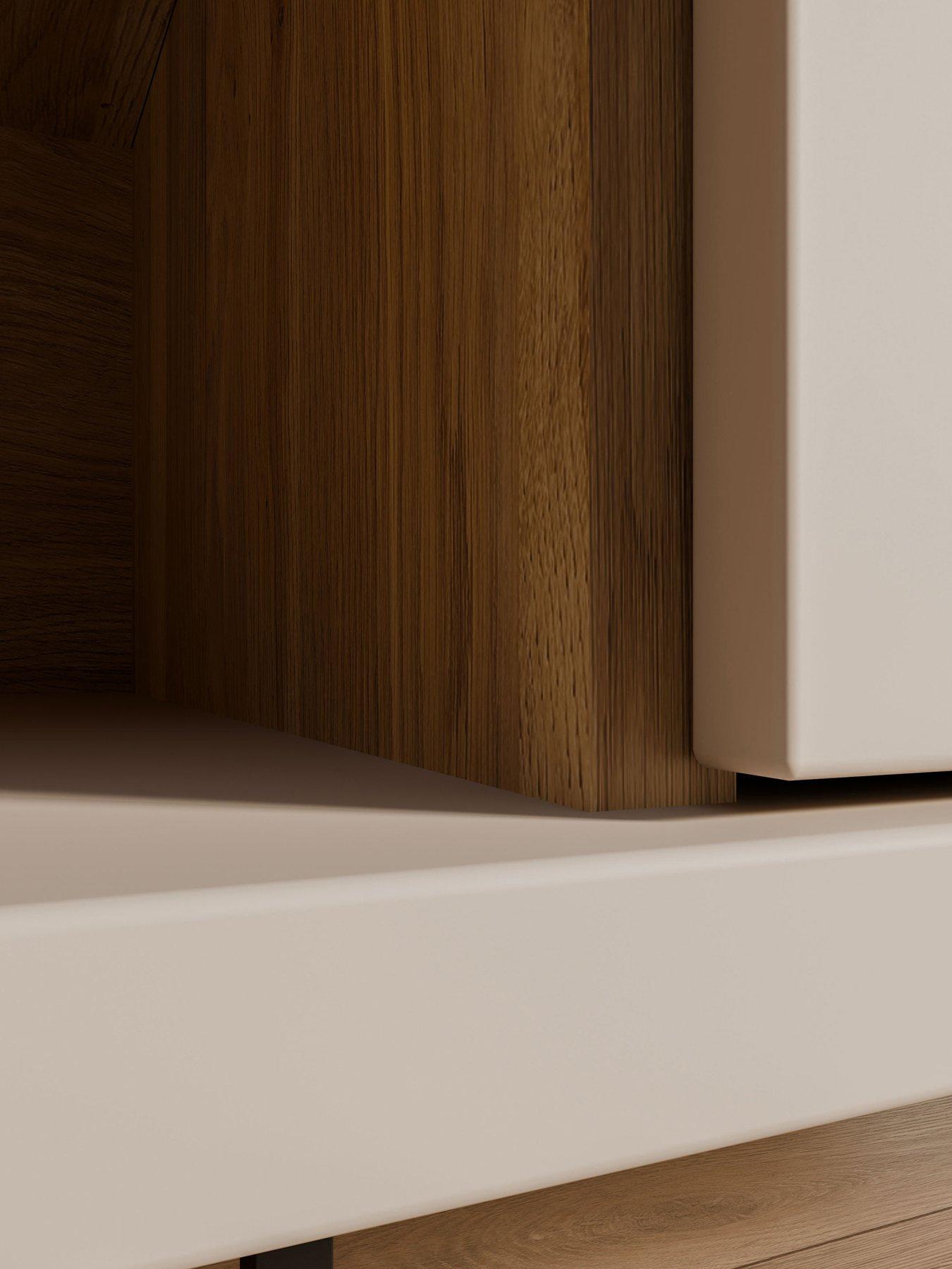 Image 6 of 7 of Seravel 2 Piece&nbsp;Package - TV&nbsp;Unit and Wall Shelf - Sand/Oak (Buy &amp; SAVE)