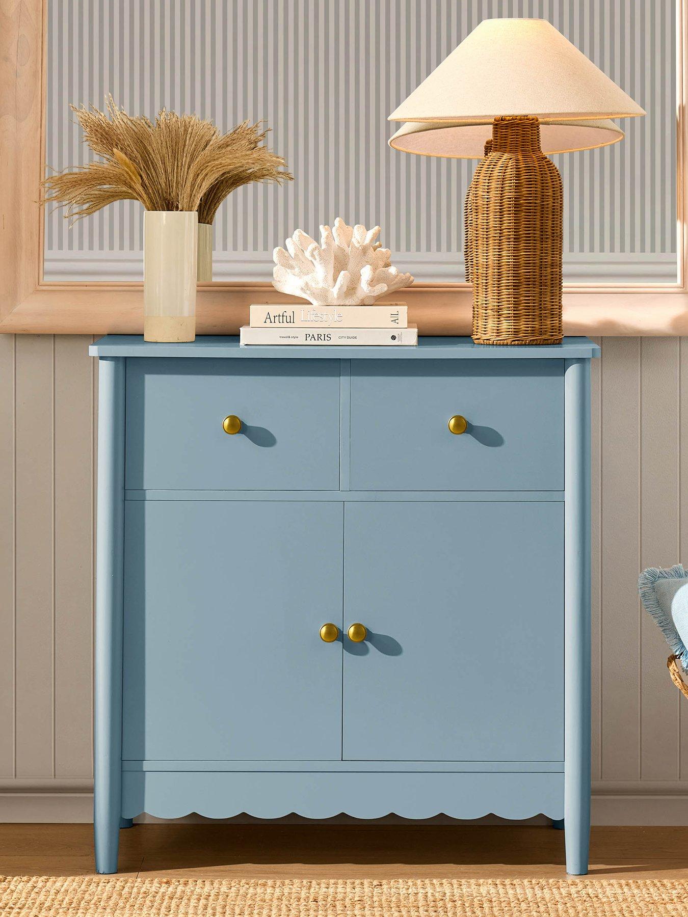 Image 1 of 7 of Dusk Betty 2 Door Sideboard With Drawers - Sky Blue