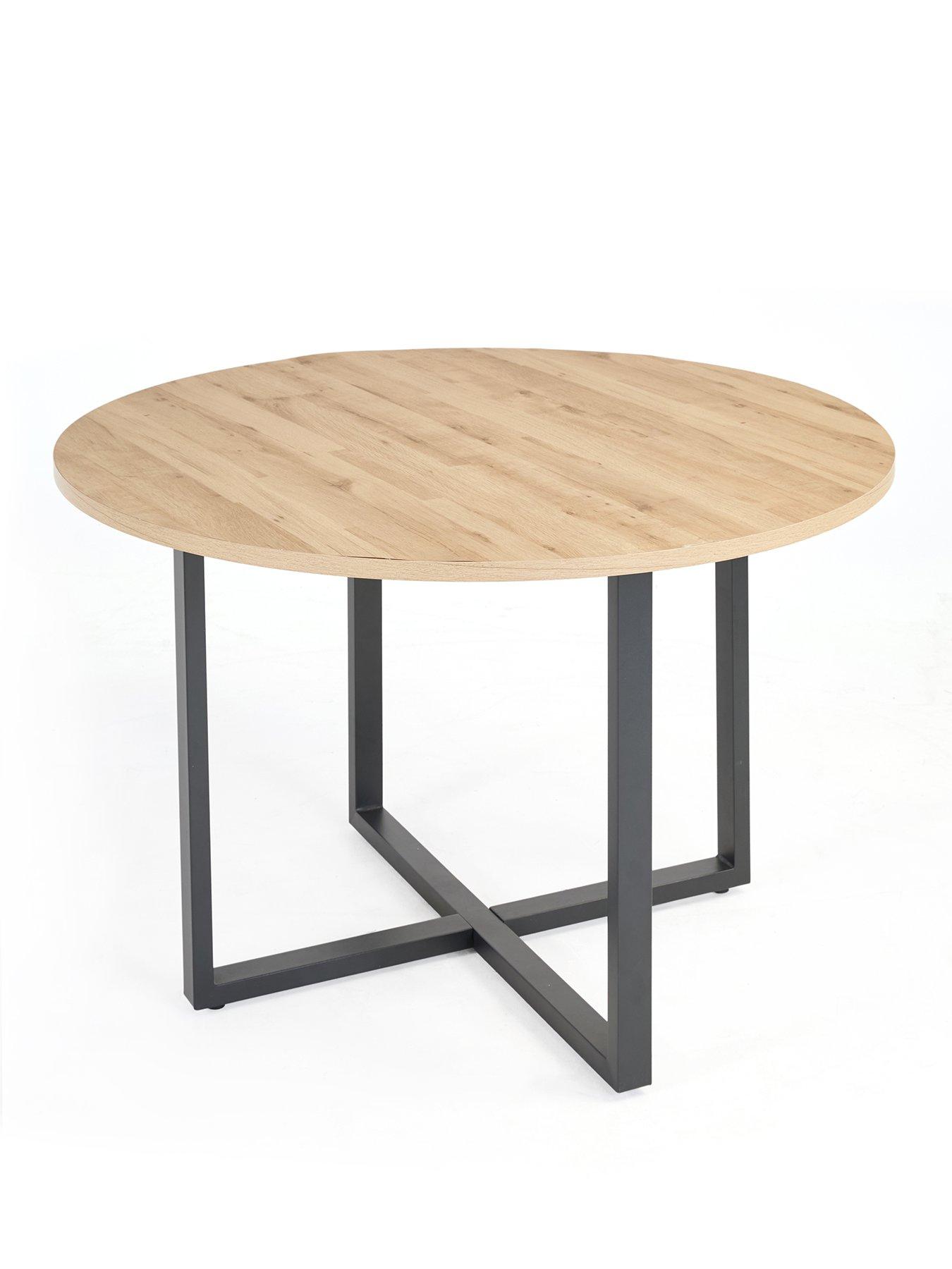 Image 2 of 6 of The Very Collection Harlem Light Oak Round Dining Table With 4 Harlem Chairs - FSC&reg; Certified