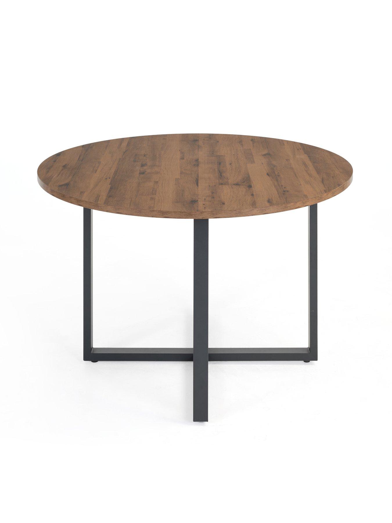 Image 3 of 7 of The Very Collection Harlem Mid Oak Round Dining Table With 4 Marlow Moss Green Chairs - FSC&reg; Certified