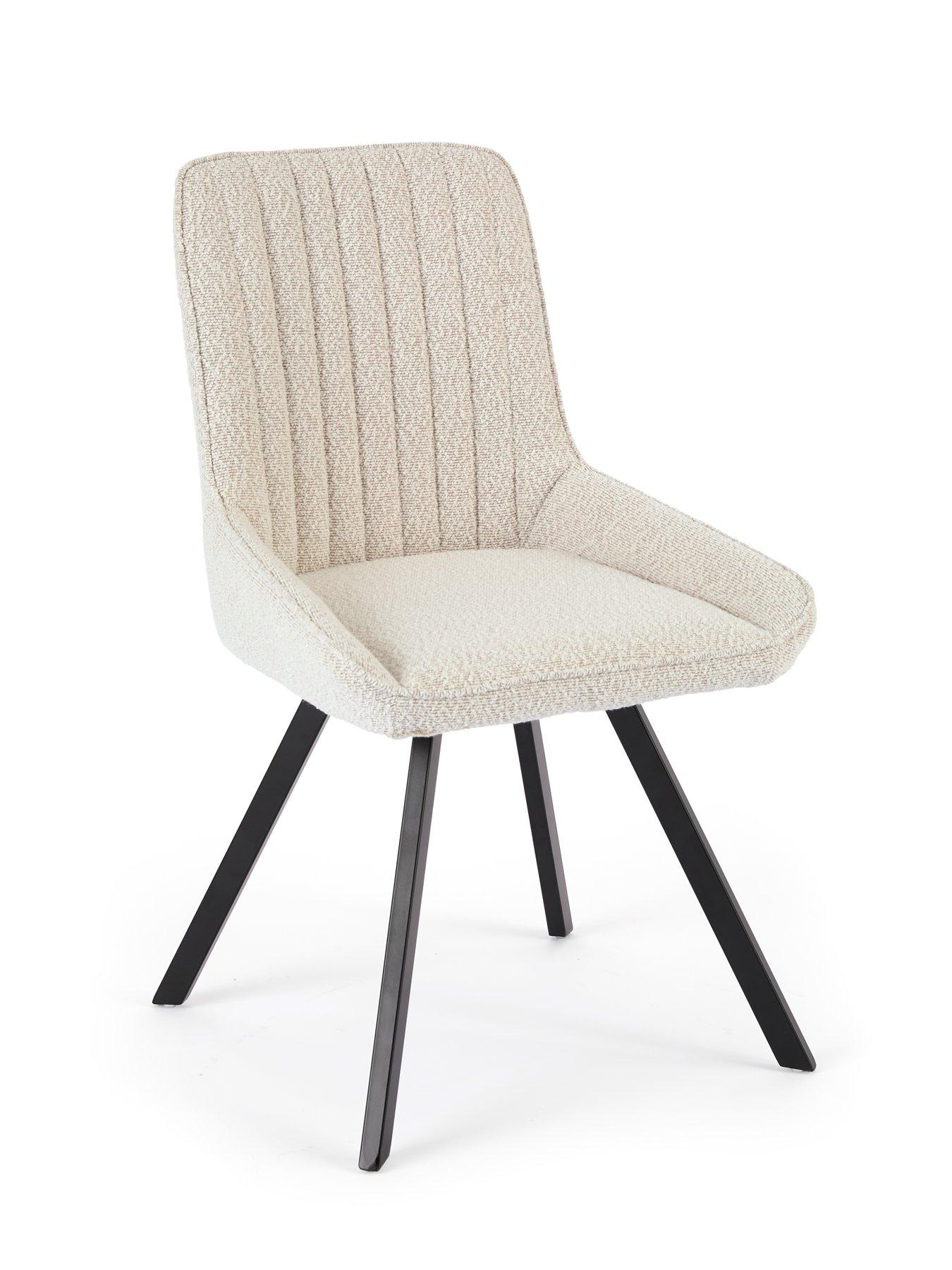 Image 5 of 7 of The Very Collection Harlem Mid Oak Round Dining Table With 4 Marlow Boucle Chairs - FSC&reg; Certified
