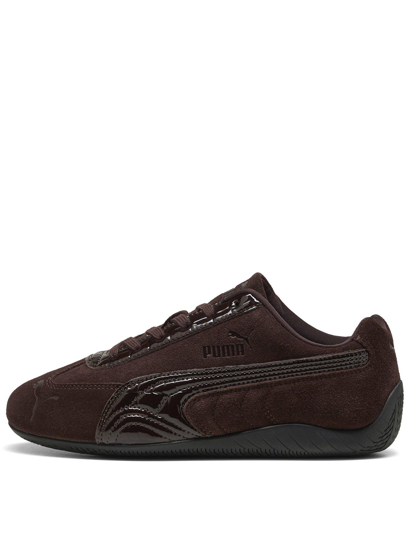 Image 1 of 6 of Puma Women's Speedcat Premium Croc Leather Low-Profile Trainers - Brown
