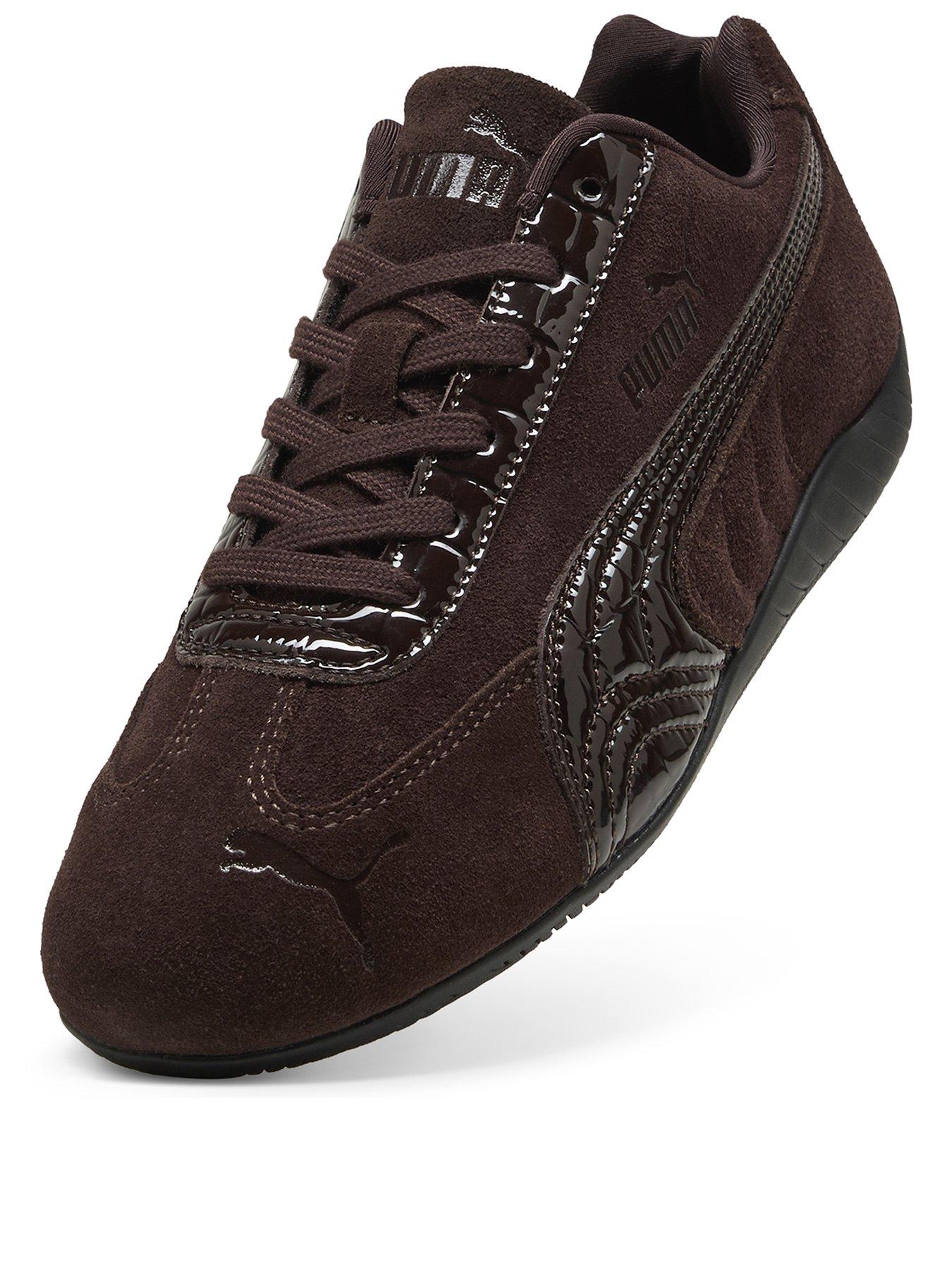 Image 2 of 6 of Puma Women's Speedcat Premium Croc Leather Low-Profile Trainers - Brown