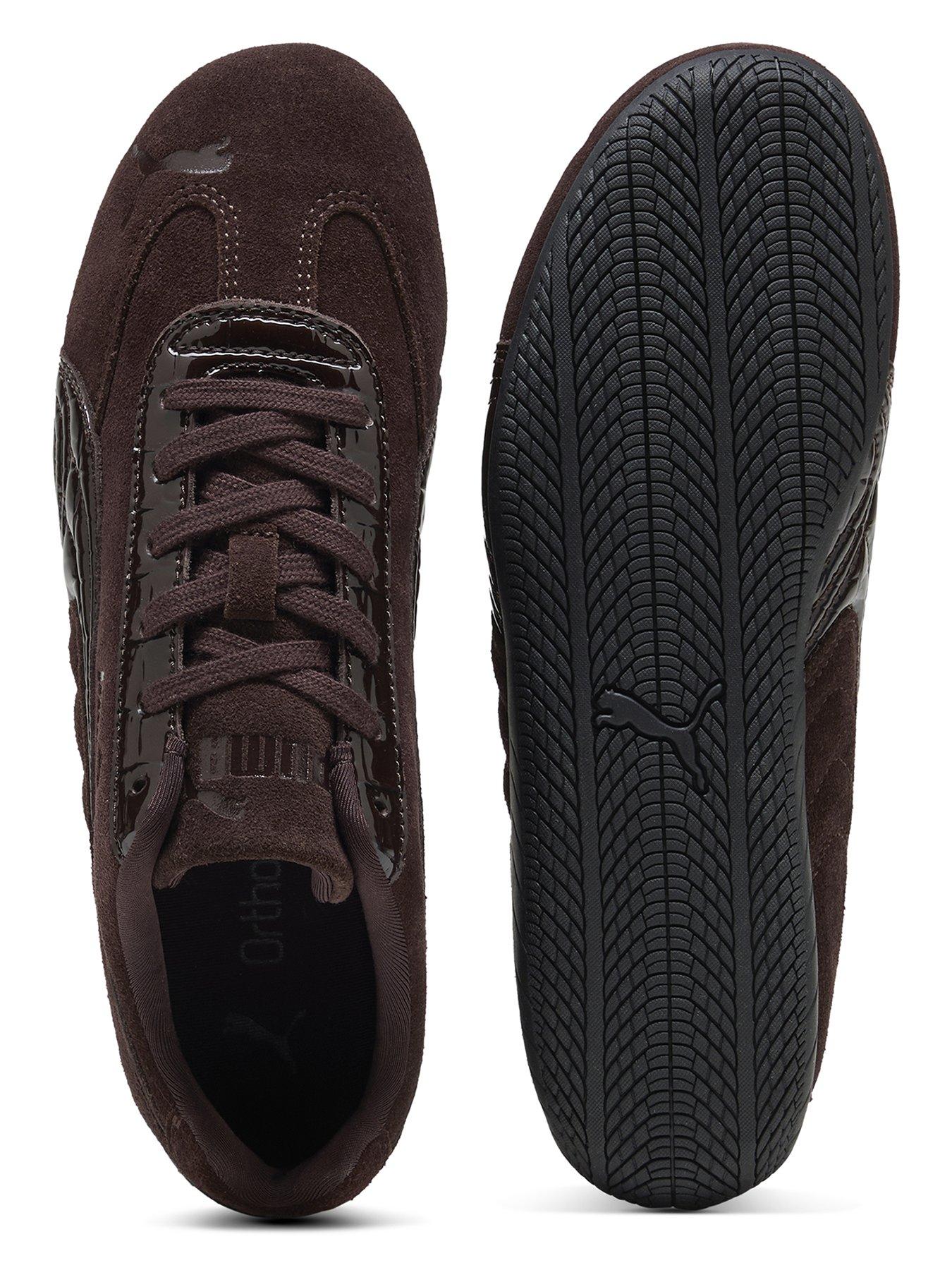 Image 4 of 6 of Puma Women's Speedcat Premium Croc Leather Low-Profile Trainers - Brown
