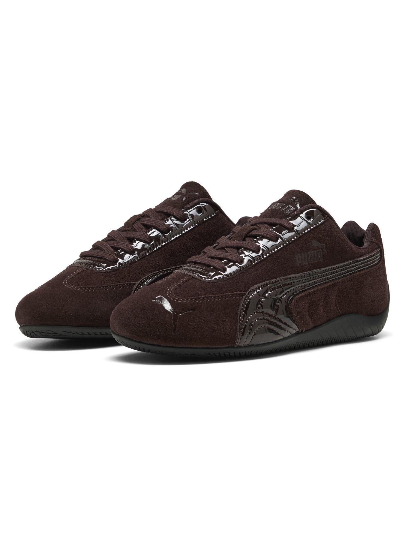 Image 6 of 6 of Puma Women's Speedcat Premium Croc Leather Low-Profile Trainers - Brown