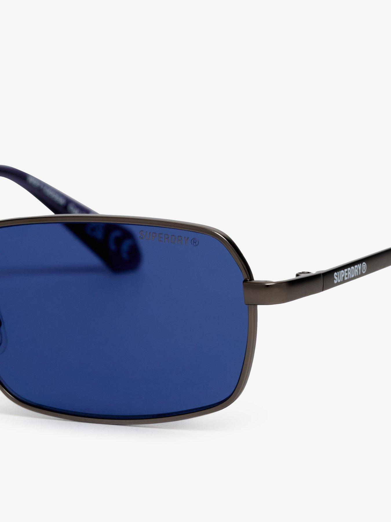 Image 4 of 6 of Superdry Metal Rectangle Sunglasses - Blue