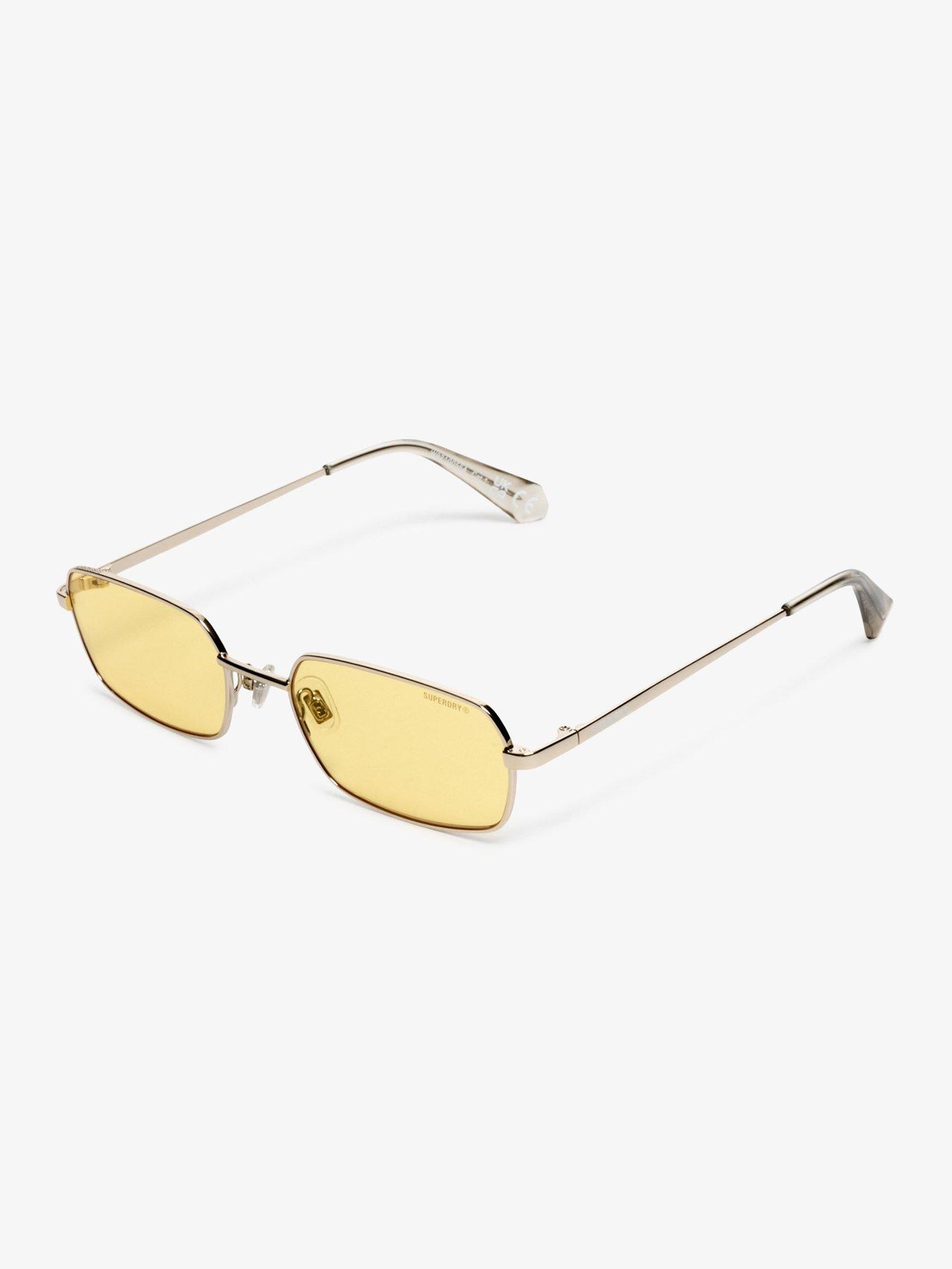 Image 2 of 6 of Superdry Metal Rectangle Sunglasses - Gold
