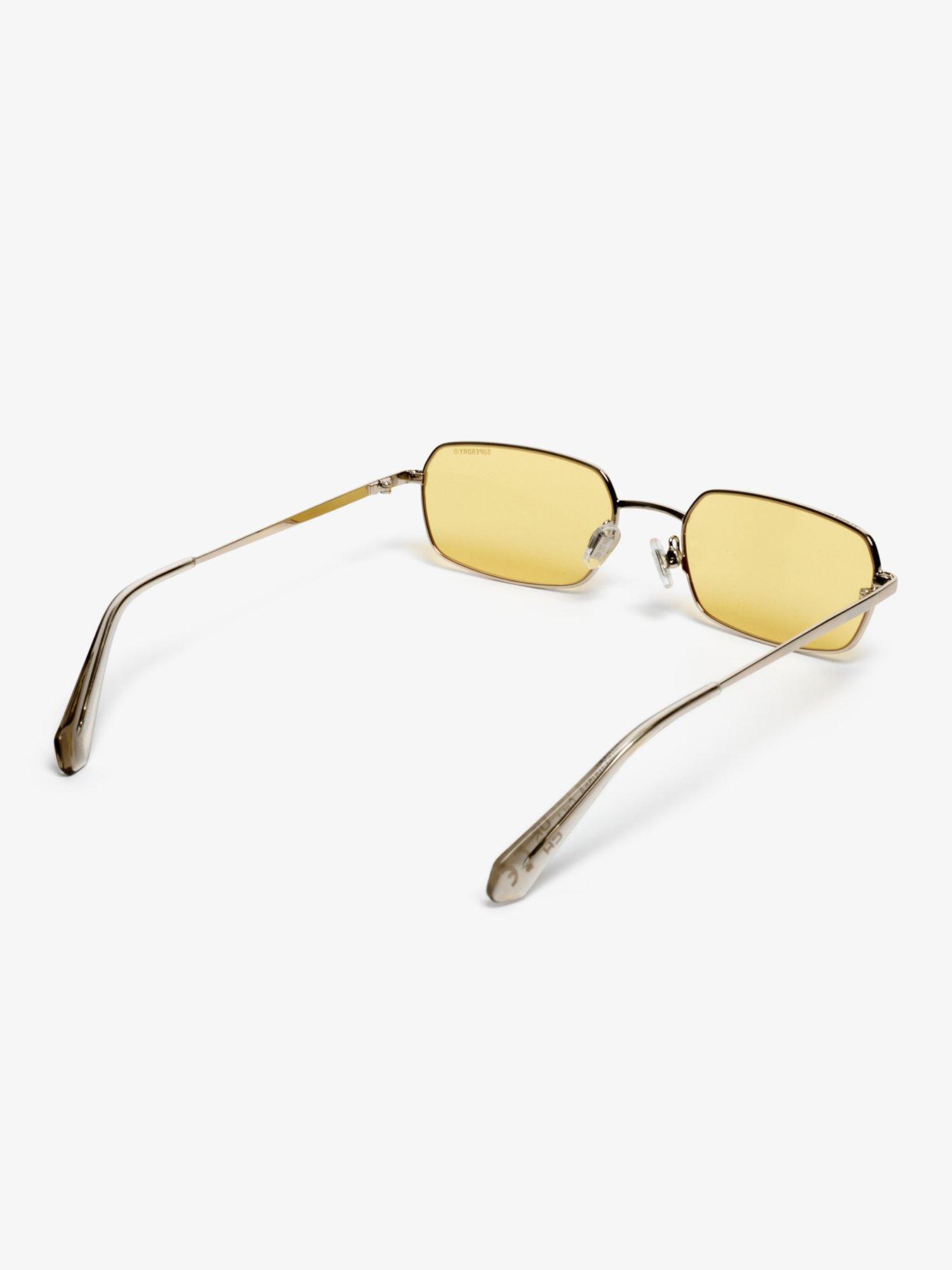 Image 3 of 6 of Superdry Metal Rectangle Sunglasses - Gold