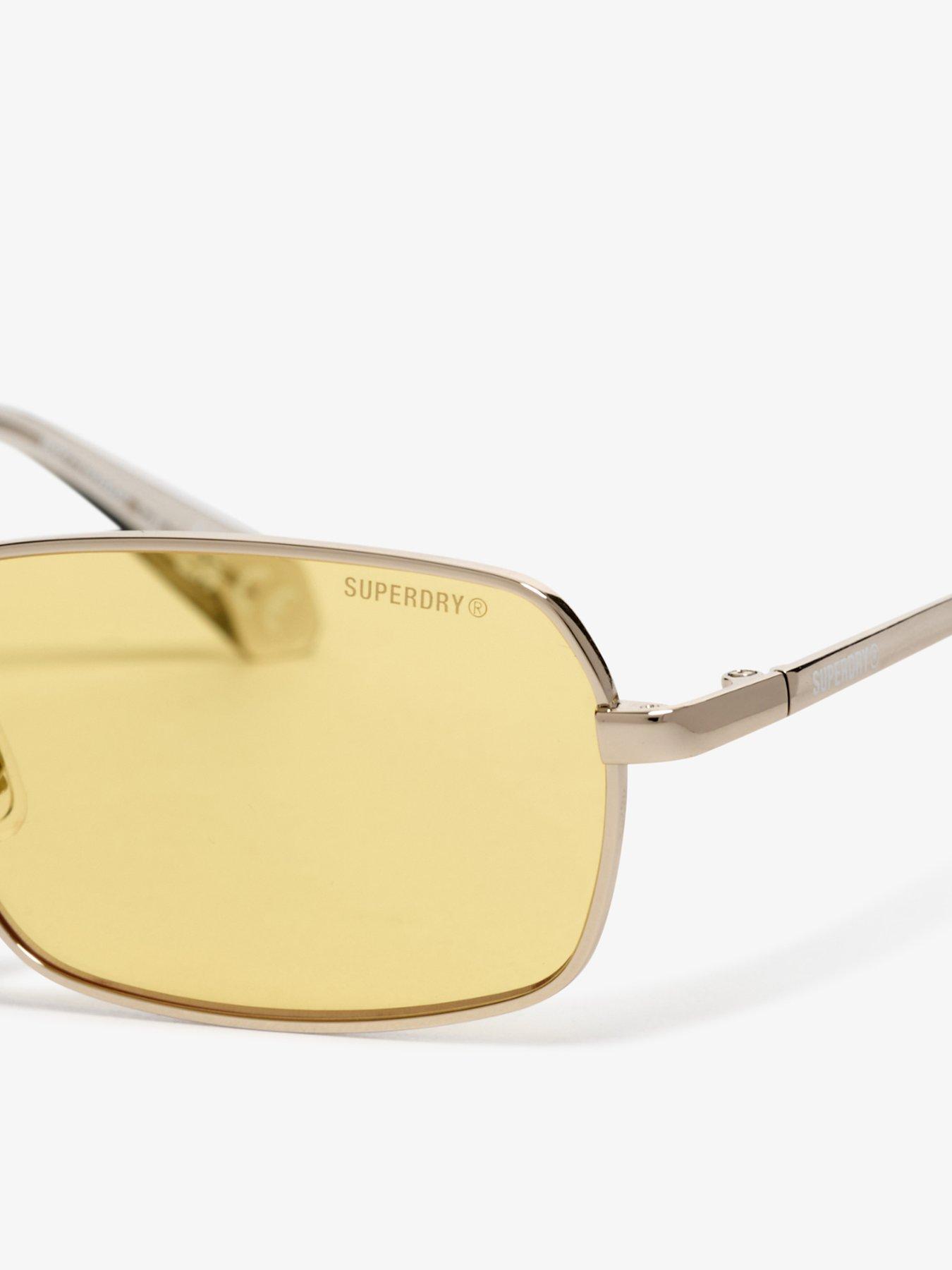 Image 4 of 6 of Superdry Metal Rectangle Sunglasses - Gold