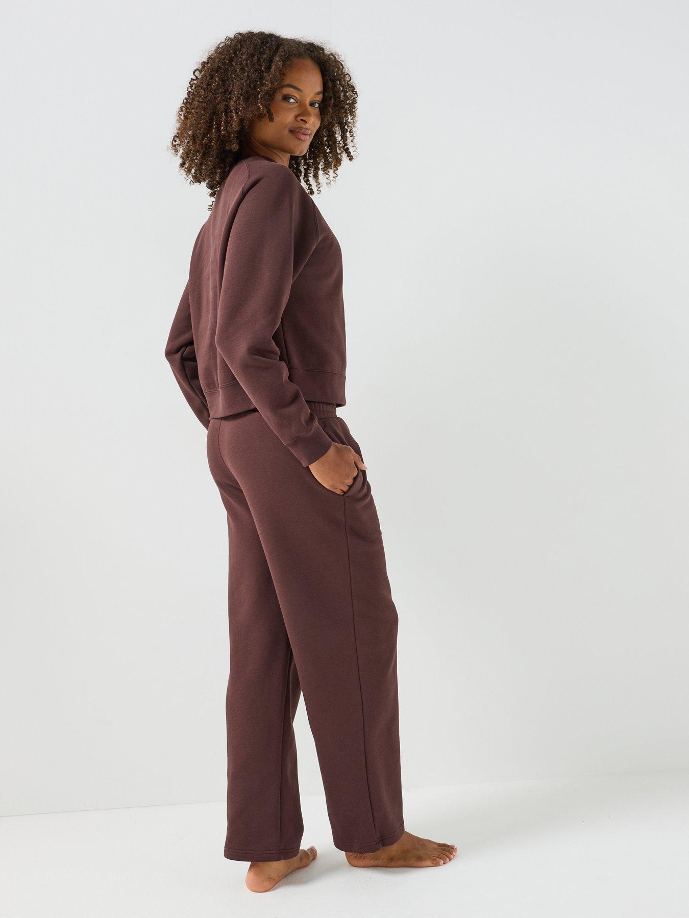 Image 6 of 6 of Puma Womens Loungewear Fleece Sweat Standard Suit - Brown