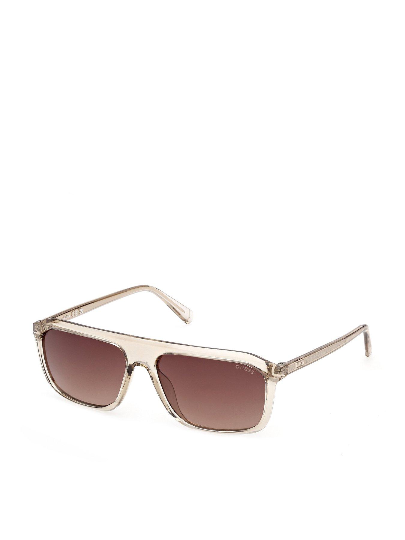 Image 1 of 6 of Guess GU 00311 45F Rectangular Sunglasses - Light Brown