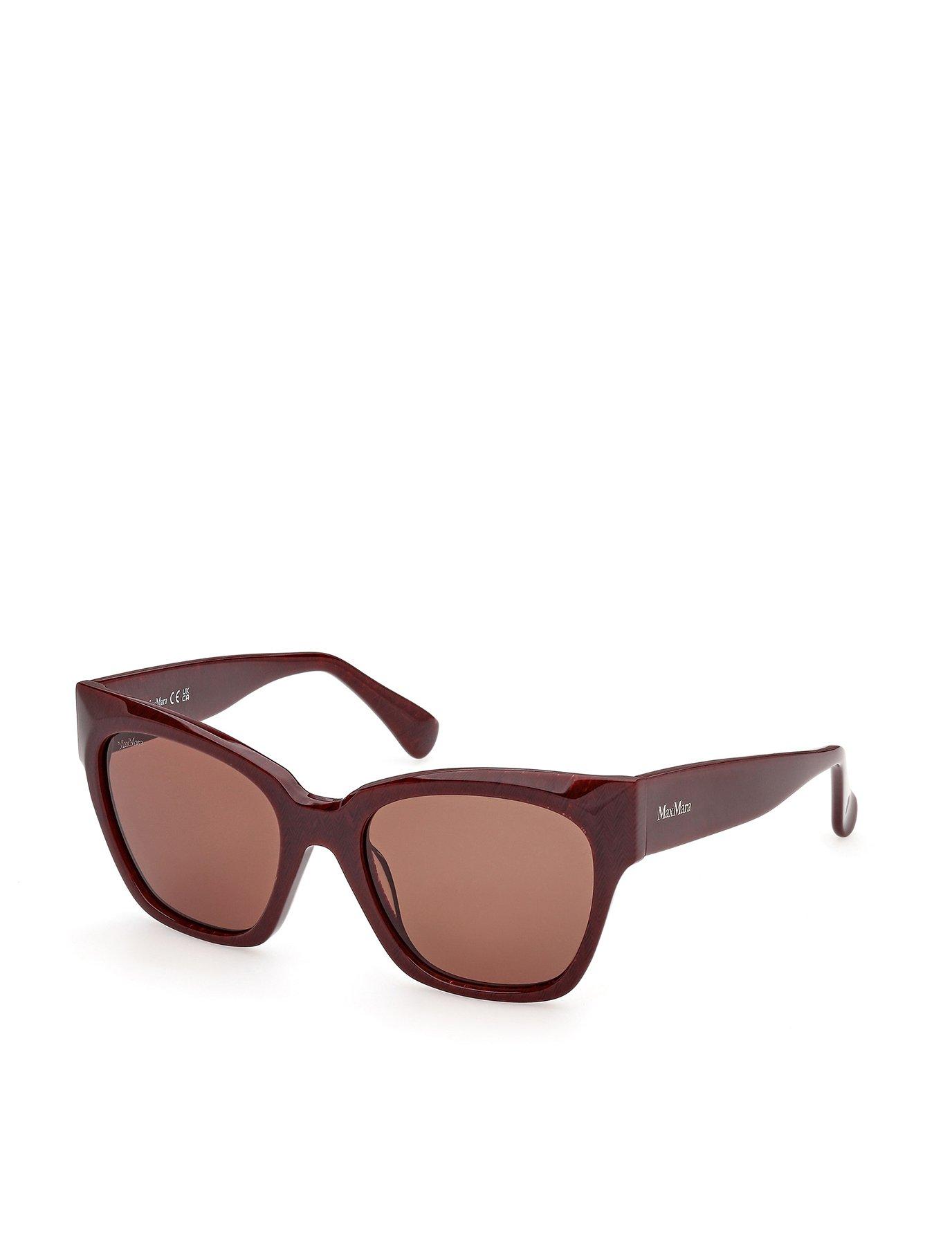 Max Mara Acetate Rectangular Sunglasses - Brown