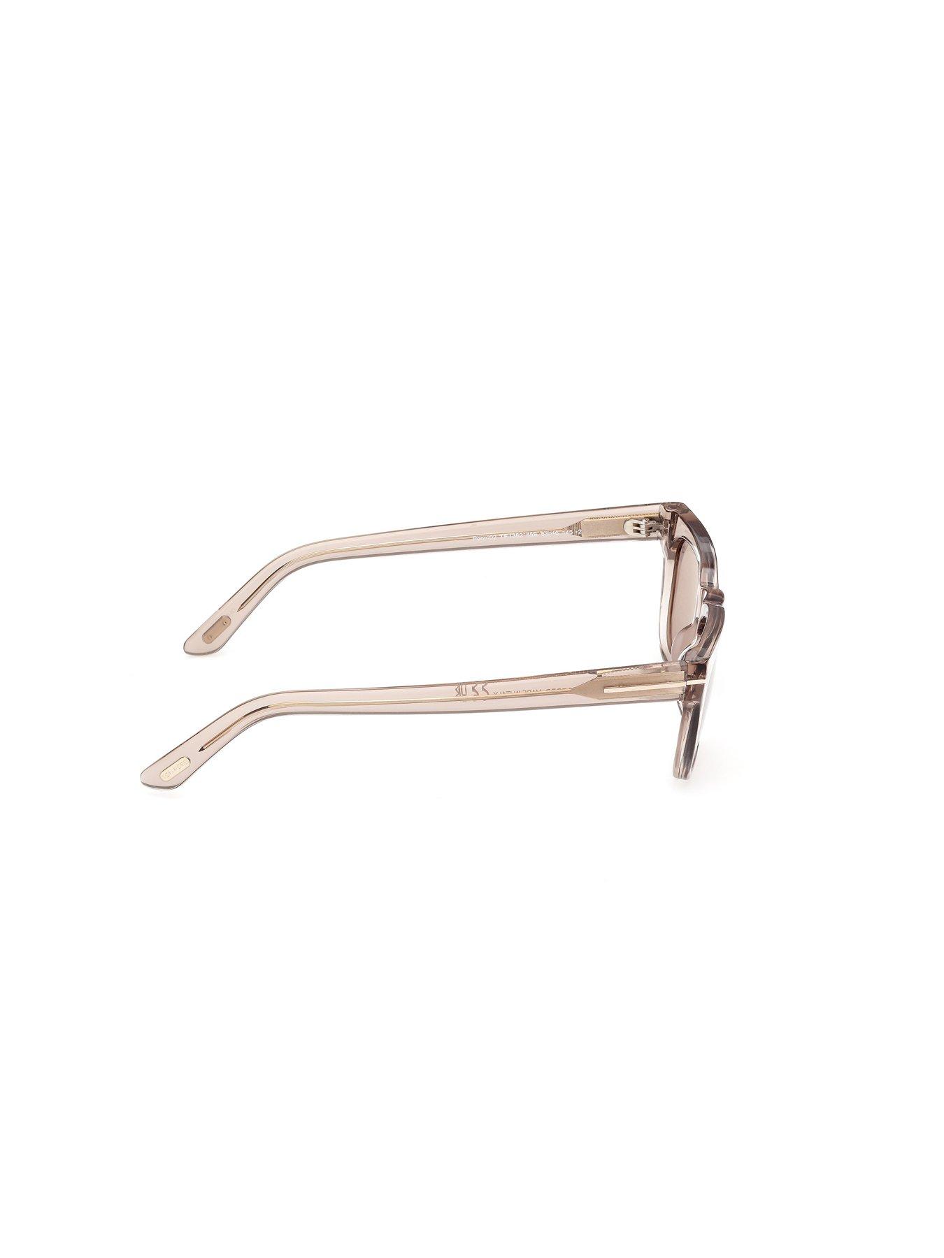 Image 4 of 6 of Tom Ford Penn Acetate Rectangular Sunglasses- Shiny Light Brown
