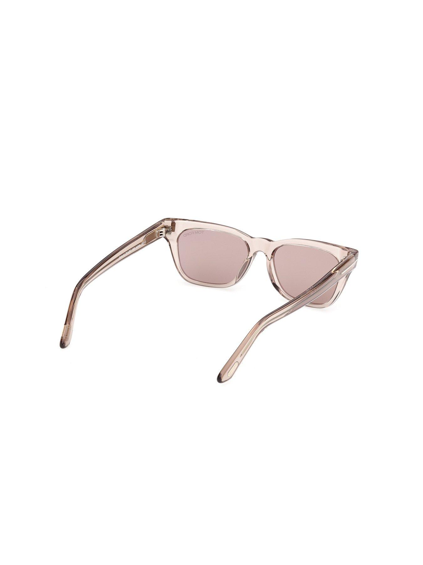 Image 5 of 6 of Tom Ford Penn Acetate Rectangular Sunglasses- Shiny Light Brown