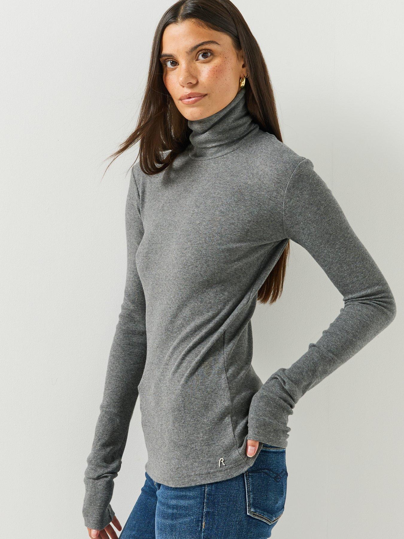 Image 5 of 5 of Replay Long Sleeve Roll Neck Top