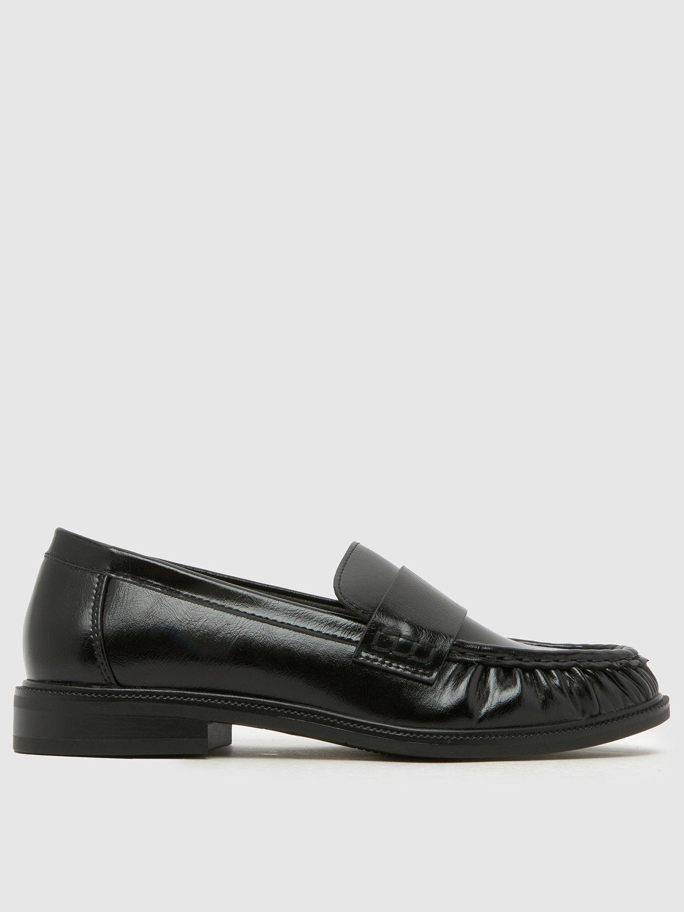 Image 1 of 4 of Schuh New Ruched Loafer - Black