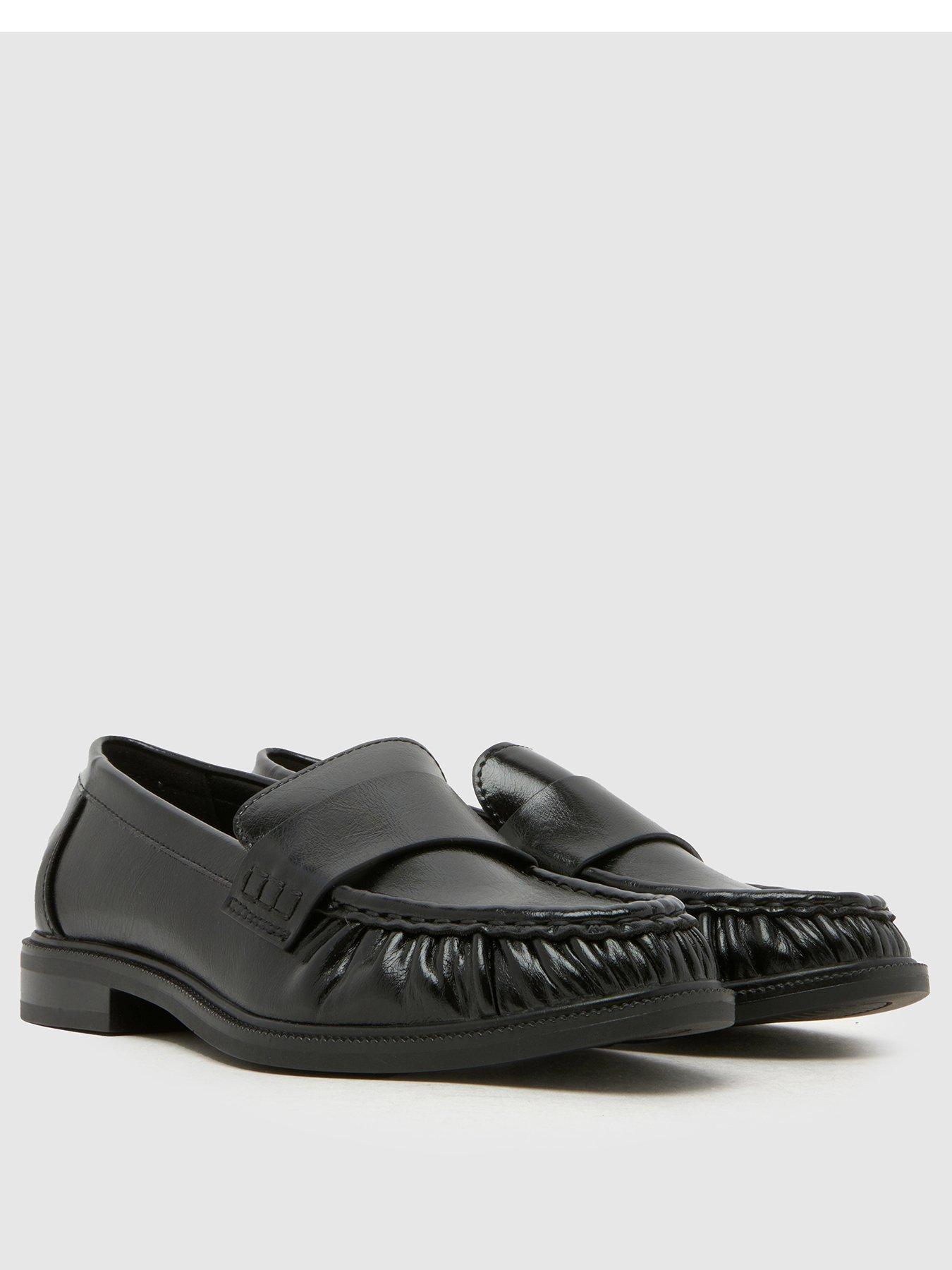 Image 2 of 4 of Schuh New Ruched Loafer - Black
