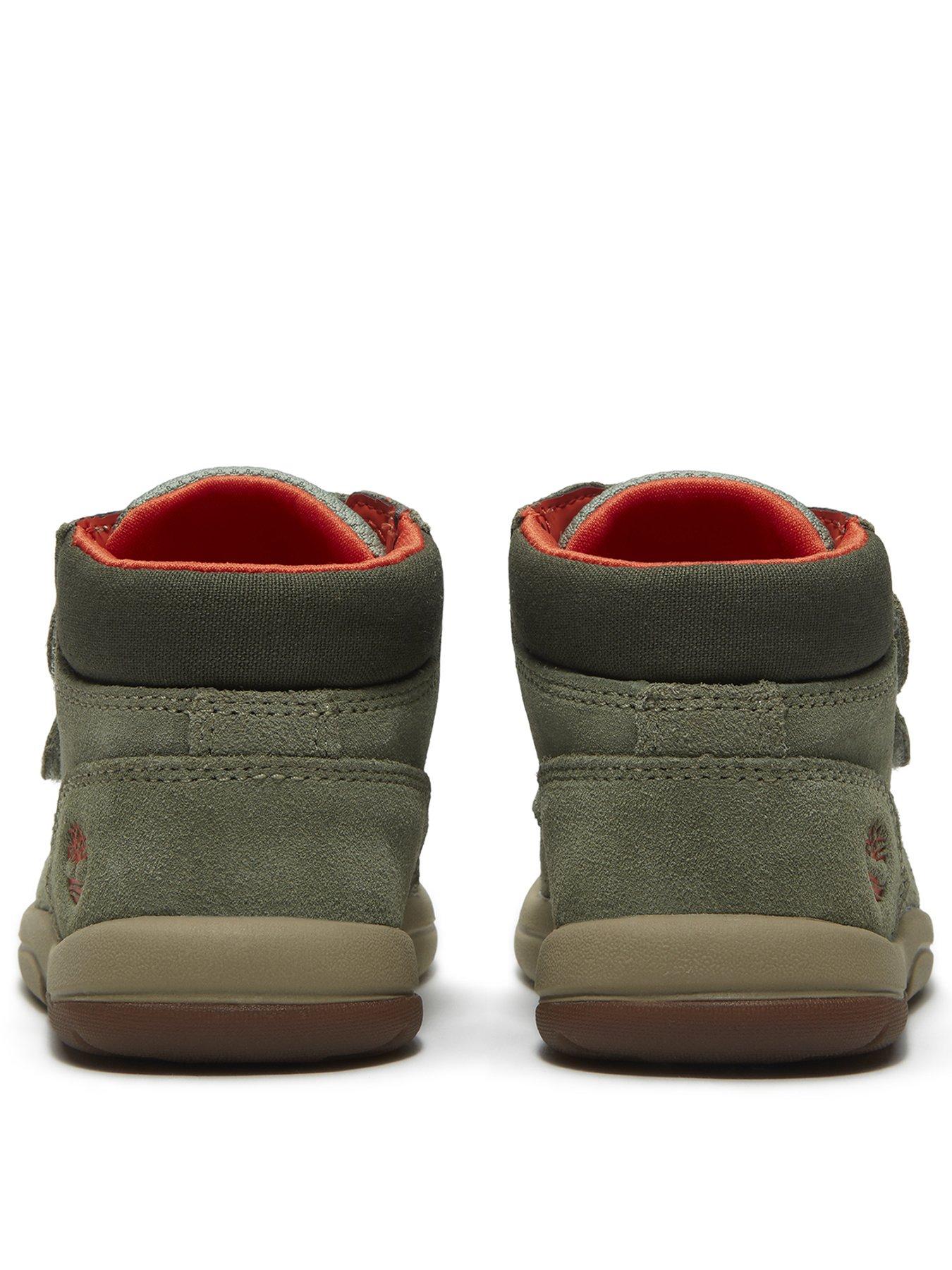 Image 3 of 7 of Timberland TODDLE TRACKS MID HOOK &amp; LOOP BOOT LIGHT GREEN SUEDE