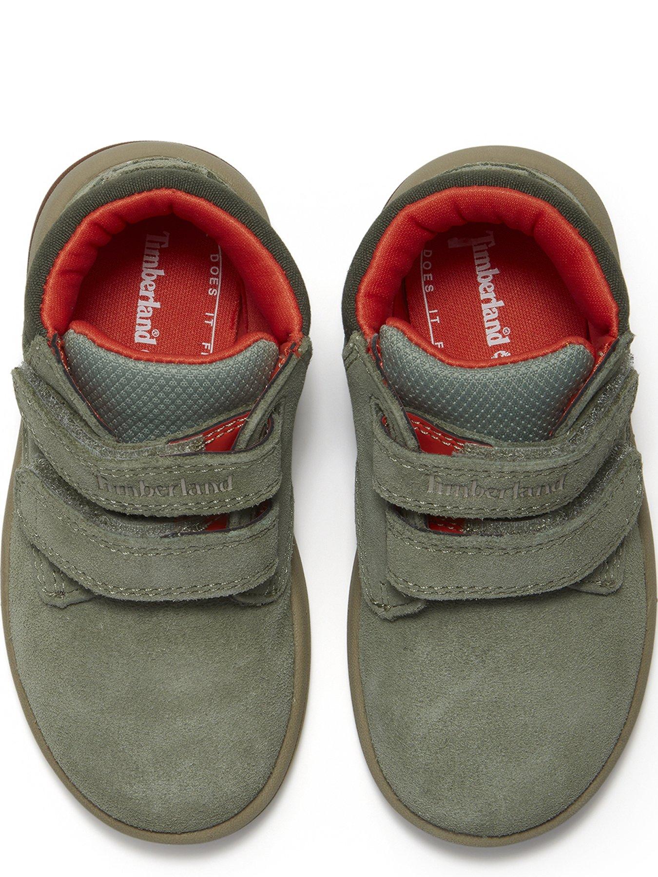 Image 4 of 7 of Timberland TODDLE TRACKS MID HOOK &amp; LOOP BOOT LIGHT GREEN SUEDE