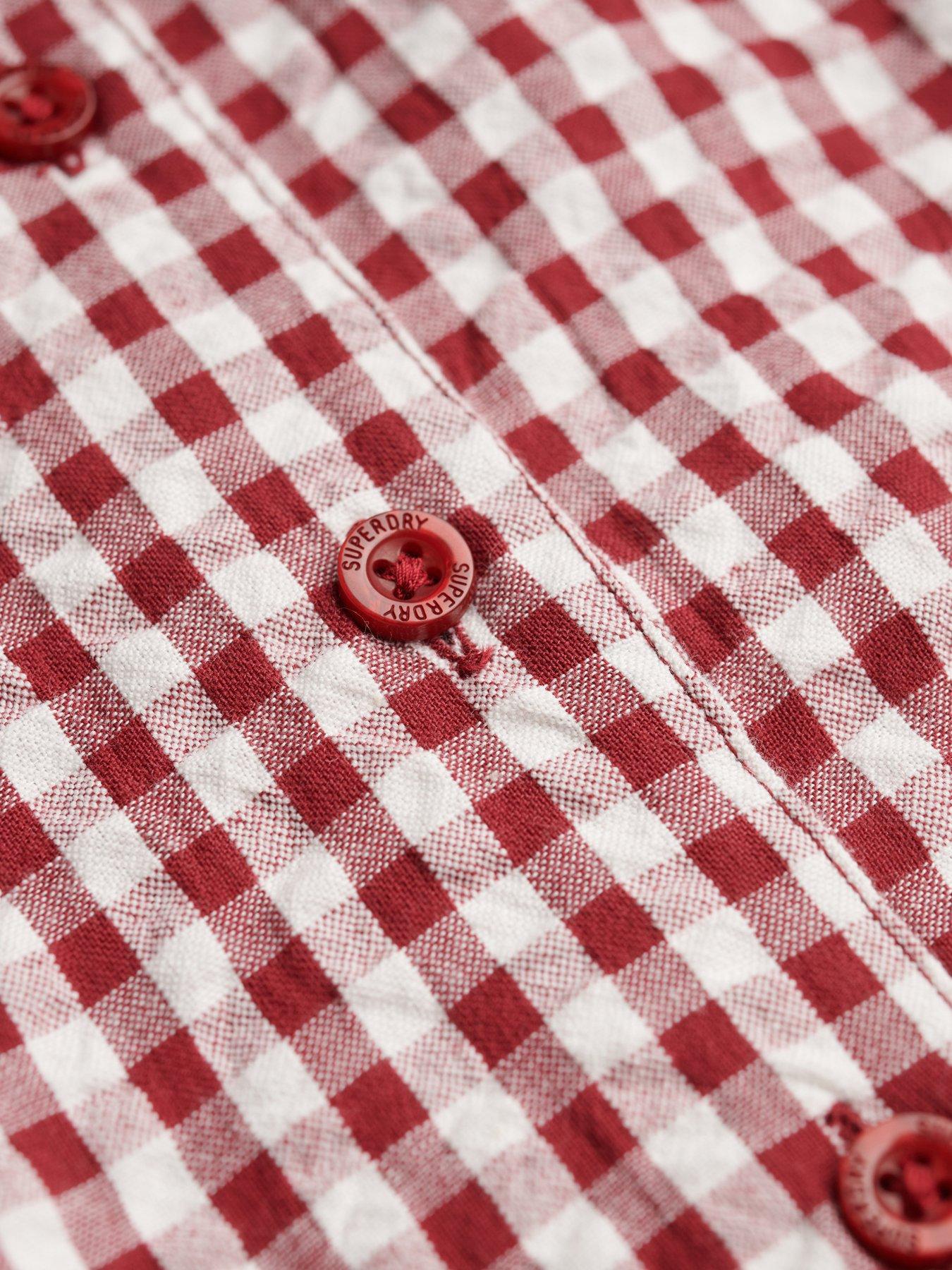 Image 7 of 7 of Superdry Gingham Cami Playsuit - Red