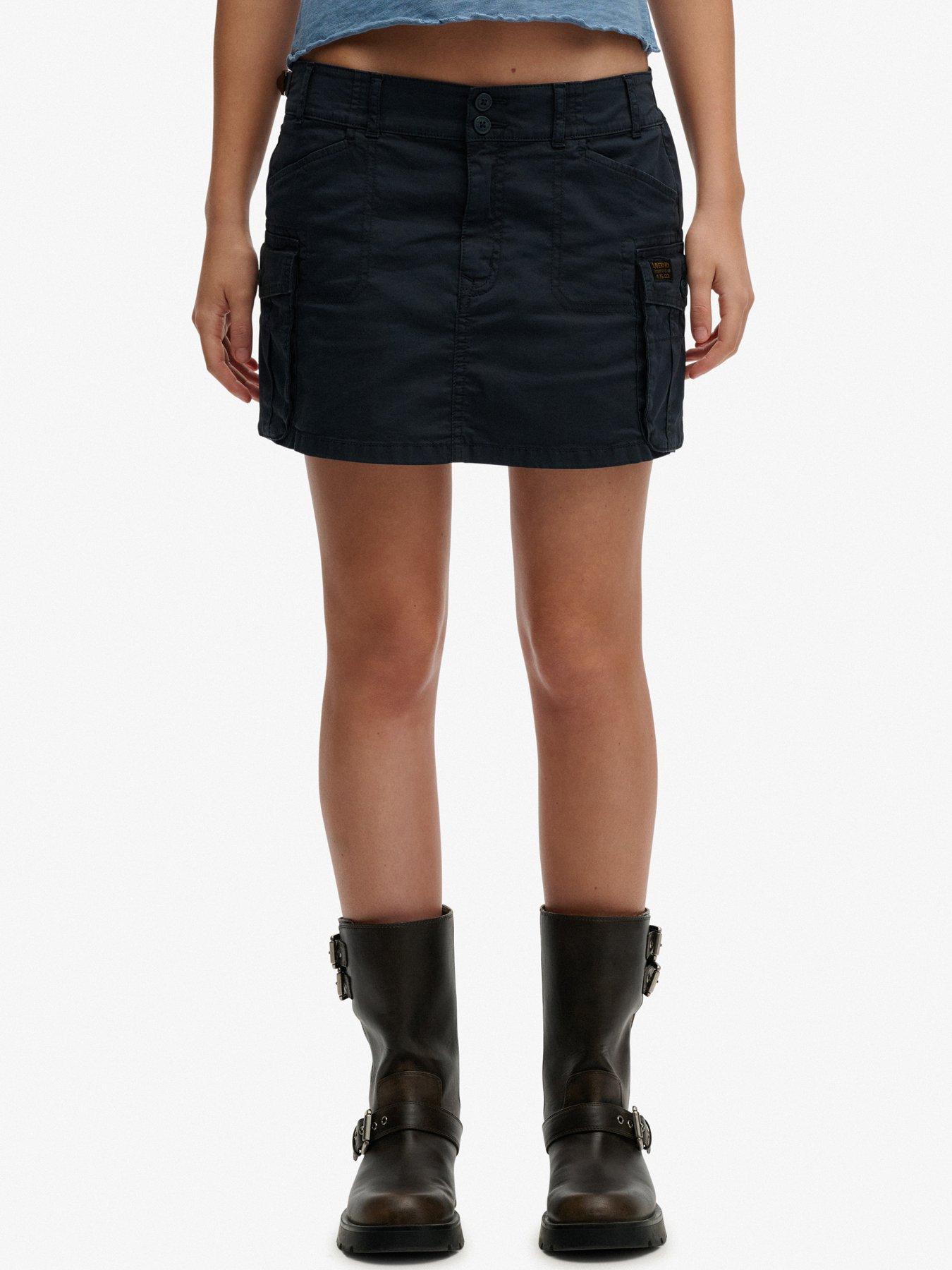 Image 1 of 7 of Superdry Cargo Mini Skirt - Navy