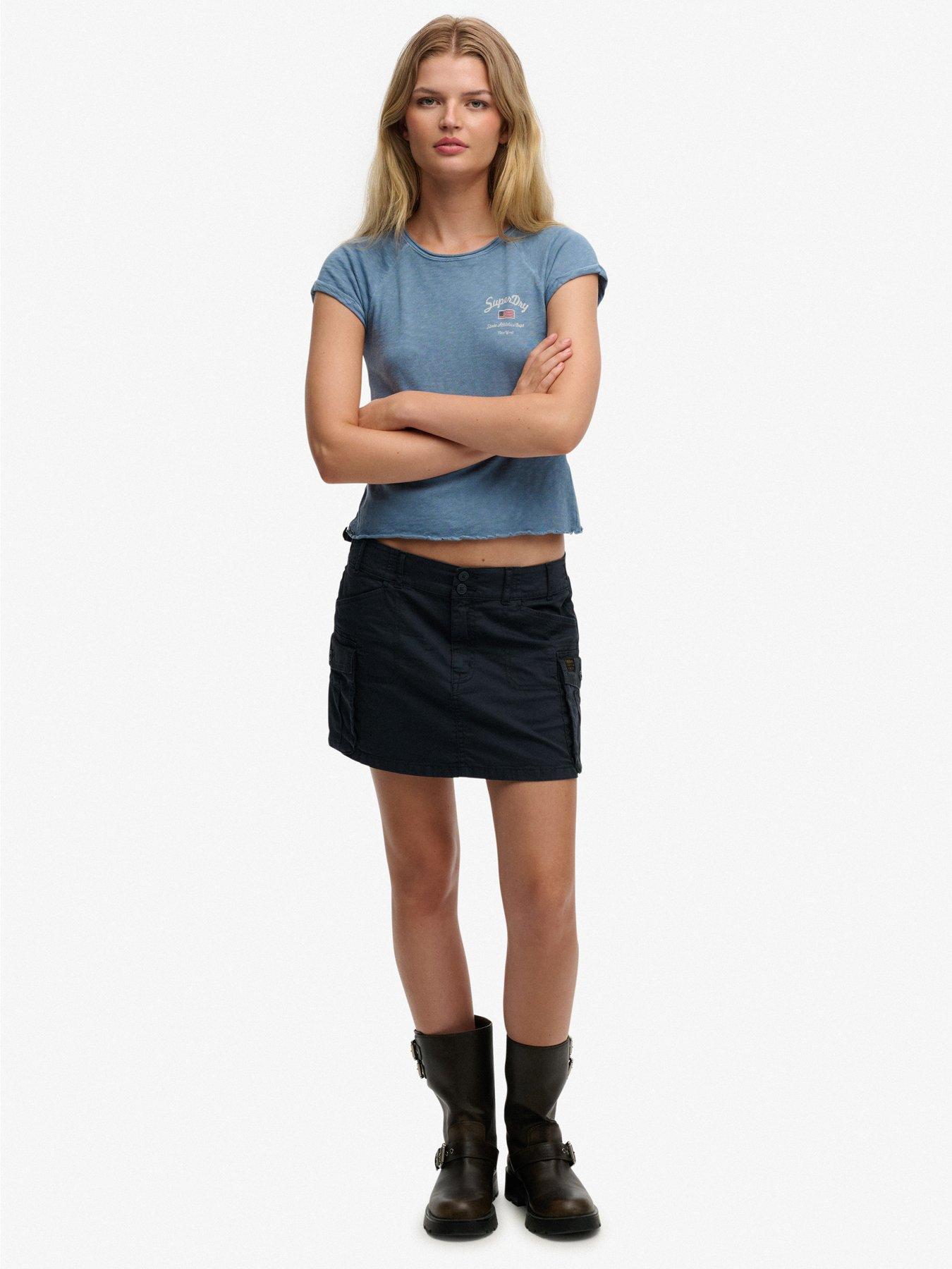 Image 3 of 7 of Superdry Cargo Mini Skirt - Navy